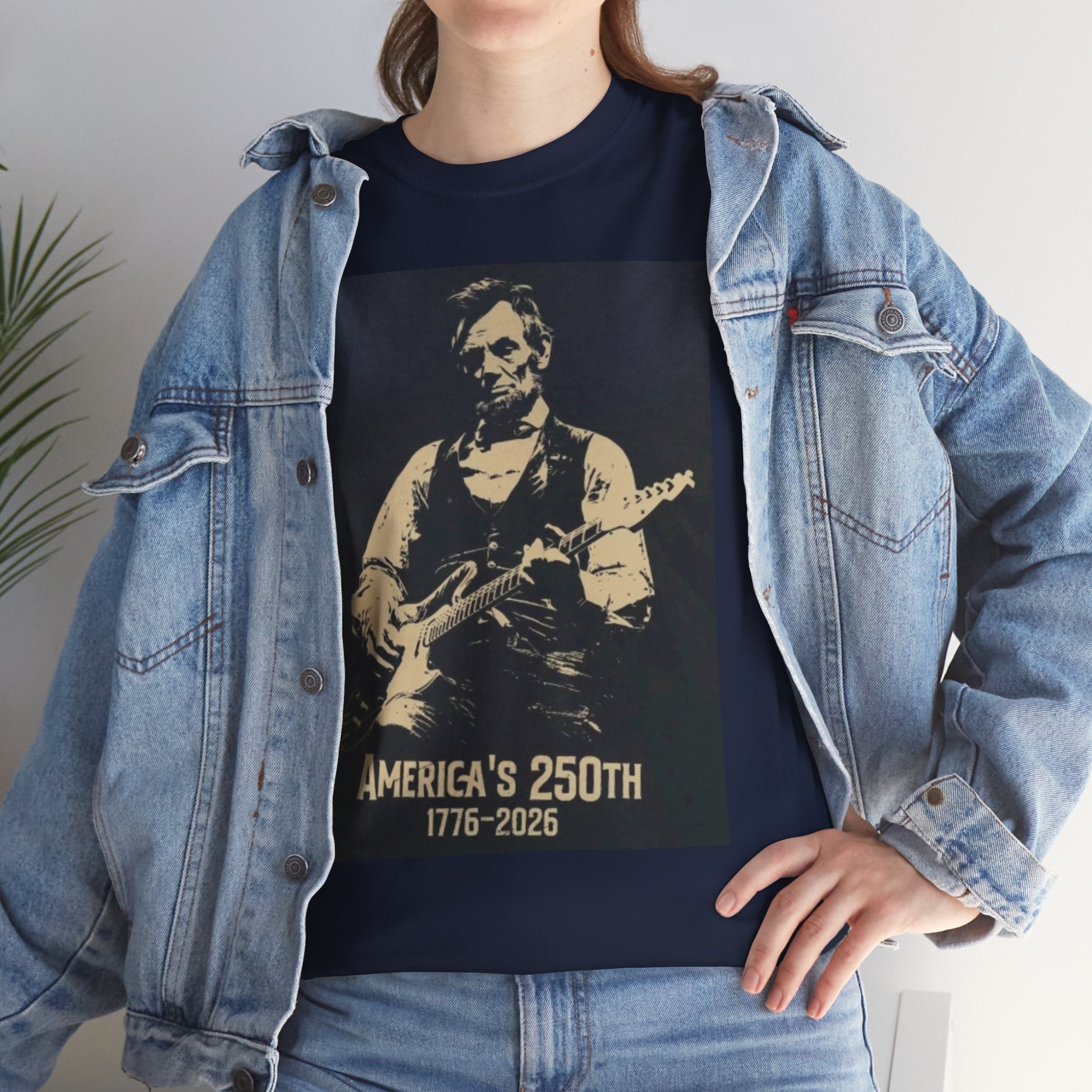 America's 250th Guitar Tee — 1776–2026 Patriotic Rock T‑Shirt