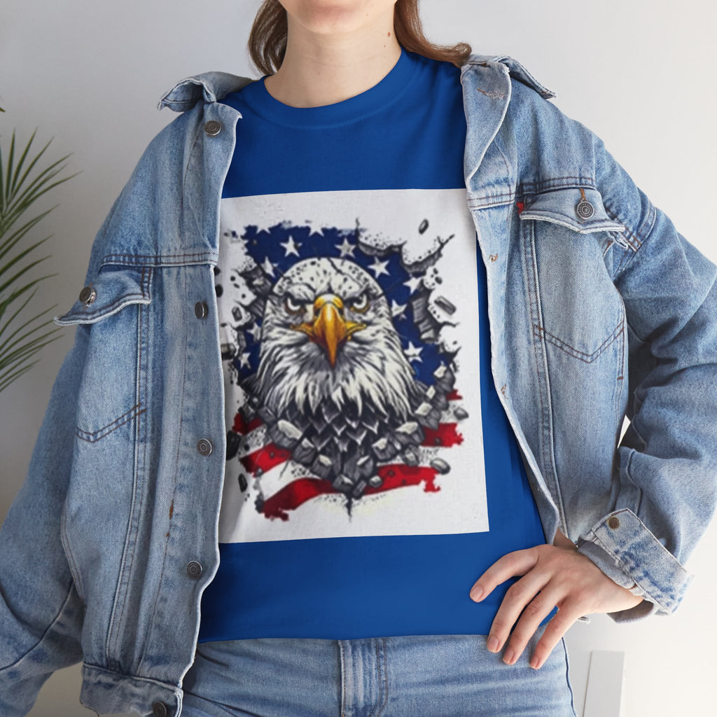 Eagle American Flag T-Shirt — Patriotic Bald Eagle Graphic Tee for 4th of July