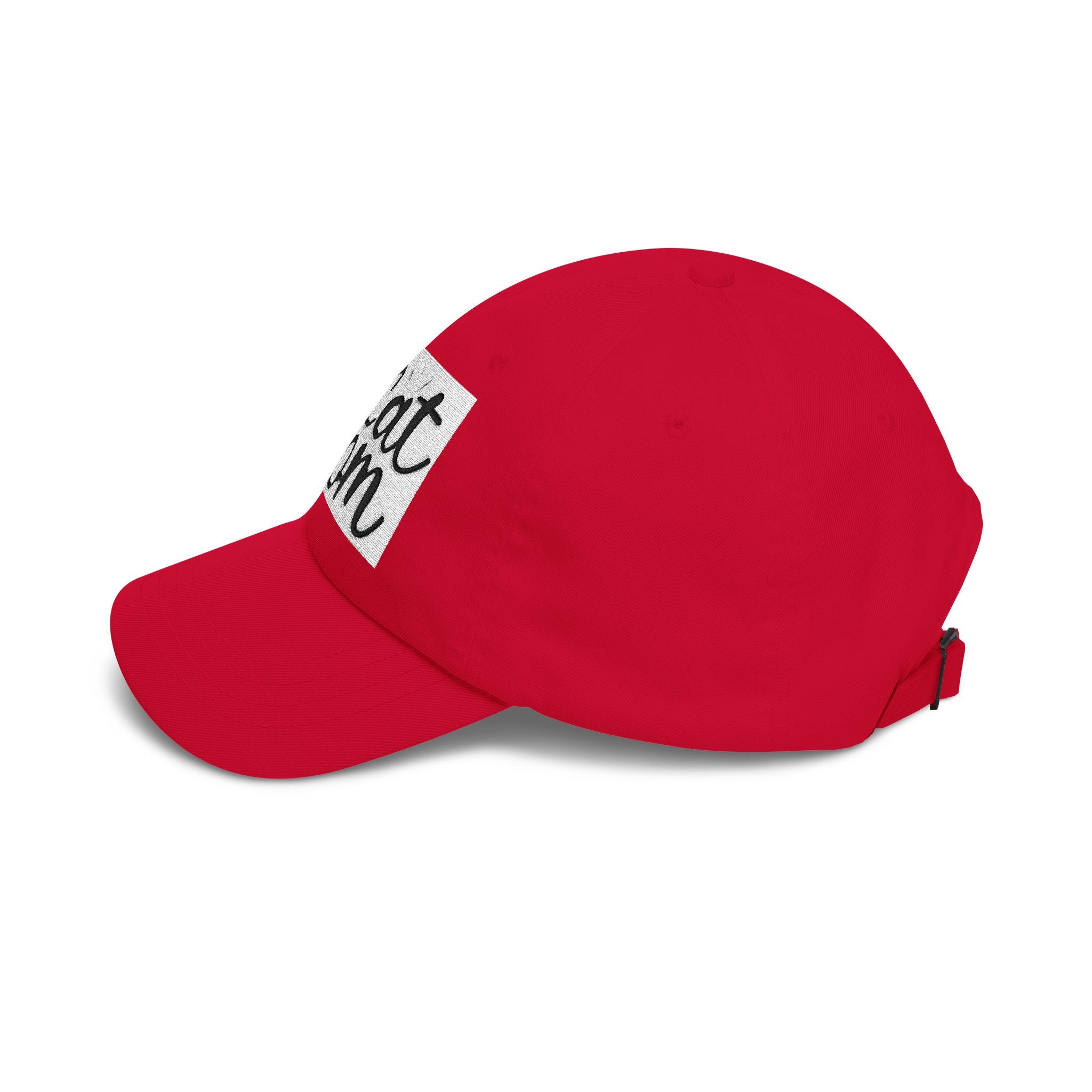 Cat Mom Dad Cap – White Embroidered Cat Mom Baseball Hat