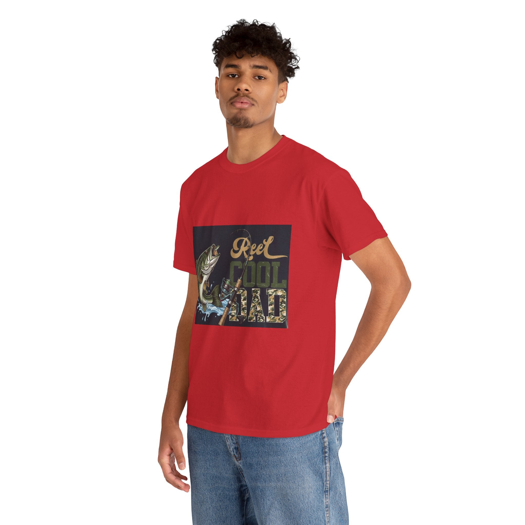 Fishing T-Shirt — "Reel Cool Dad" Graphic Tee