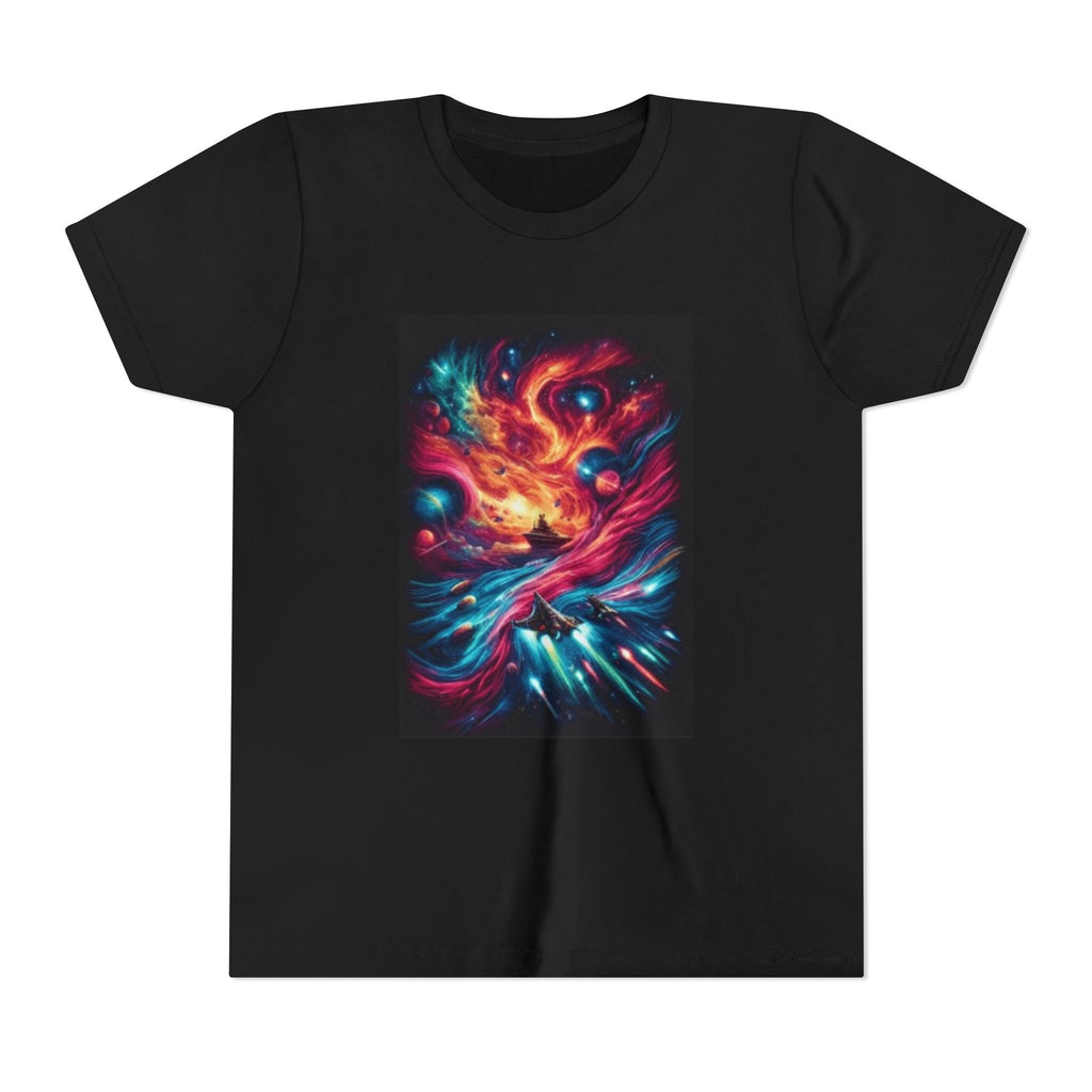 Youth Tee — Cosmic Phoenix Abstract Galaxy Art