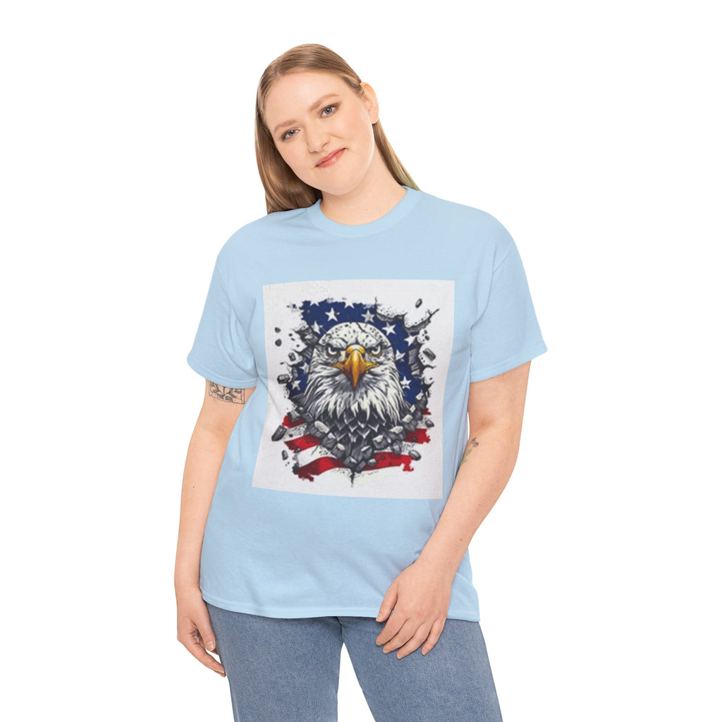Eagle American Flag T-Shirt — Patriotic Bald Eagle Graphic Tee for 4th of July