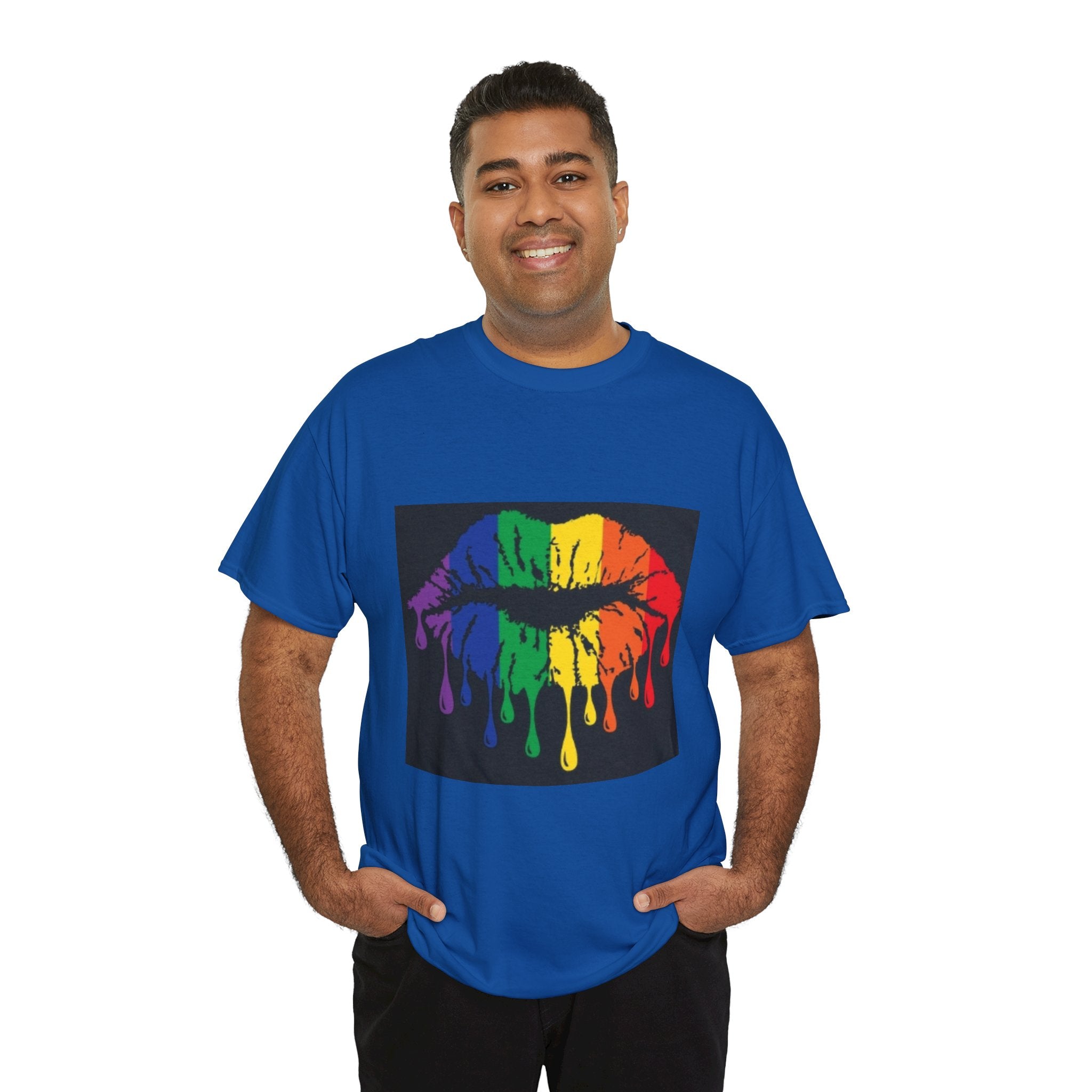 Rainbow Drip Kiss T-Shirt – LGBTQ+ Pride Graphic Tee