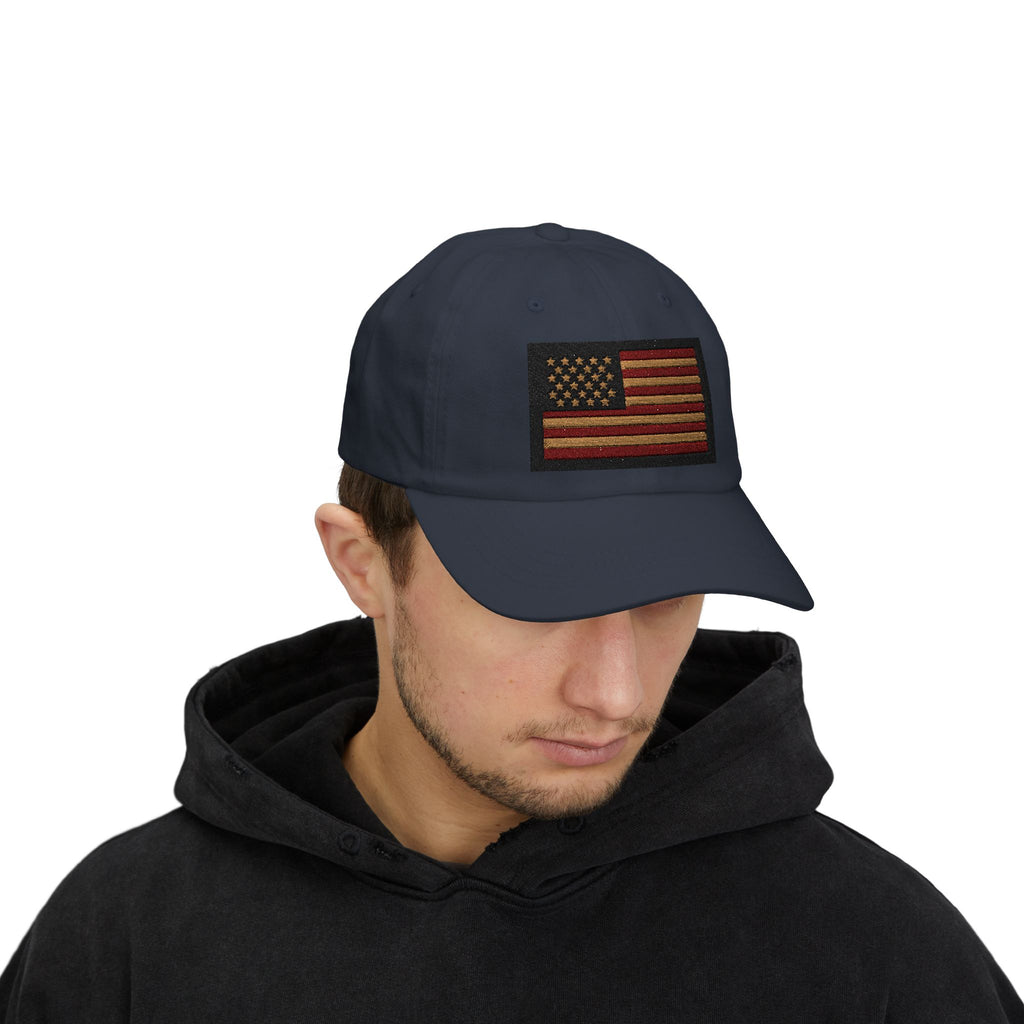 Vintage American Flag Dad Cap — Embroidered USA Baseball Hat