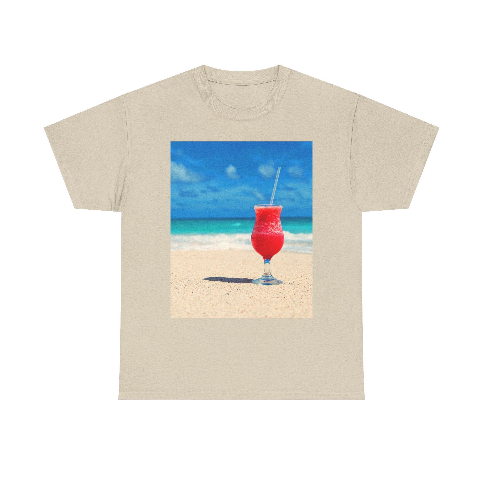 Tropical Beach Cocktail Graphic Tee (Summer Vacation Drink)