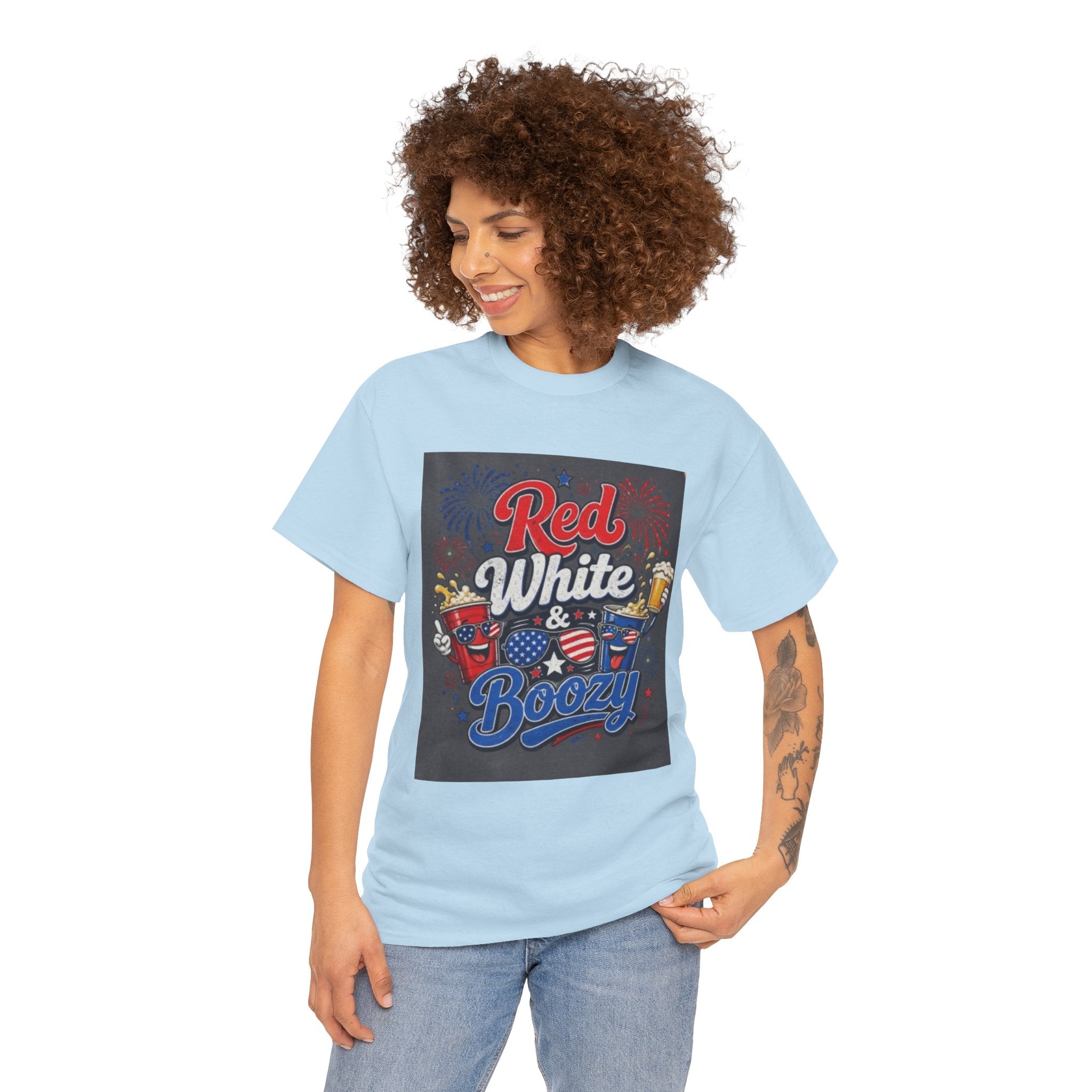 Red White & Boozy T-Shirt – Patriotic 4th of July Party Tee