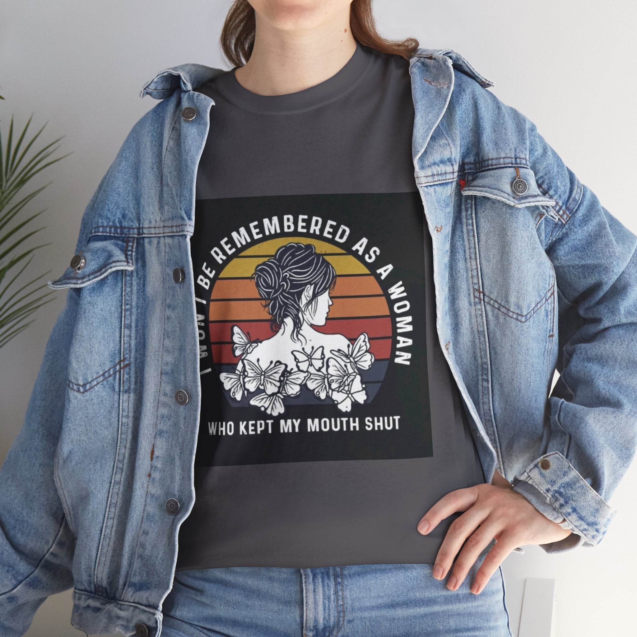 Graphic Tee — "I Won’t Be Remembered As A Woman Who Kept My Mouth Shut" Feminist Retro Floral T-Shirt