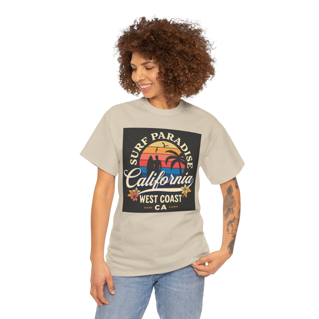 California Surf Paradise Tee — West Coast CA Vintage Sunset Graphic T-Shirt