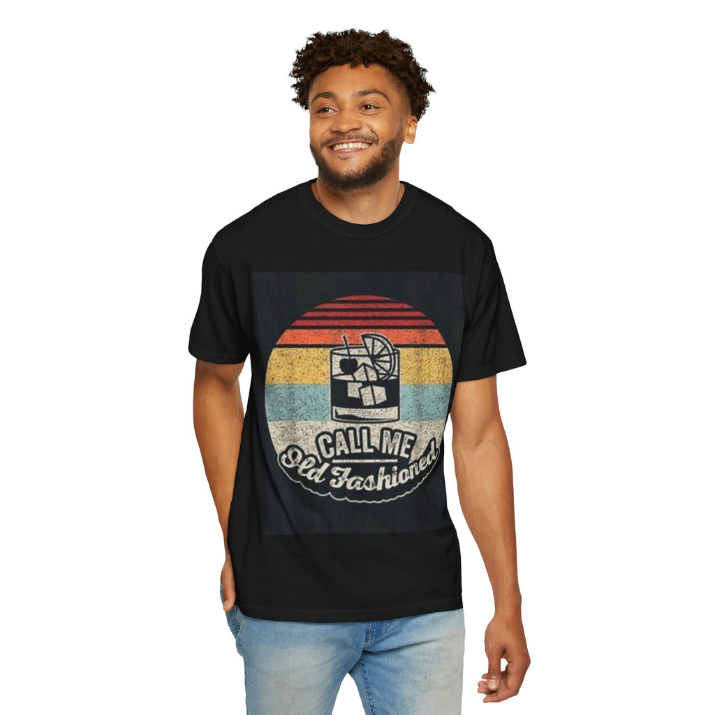 T-Shirt — "Call Me Old Fashioned" Retro Cocktail Graphic Tee