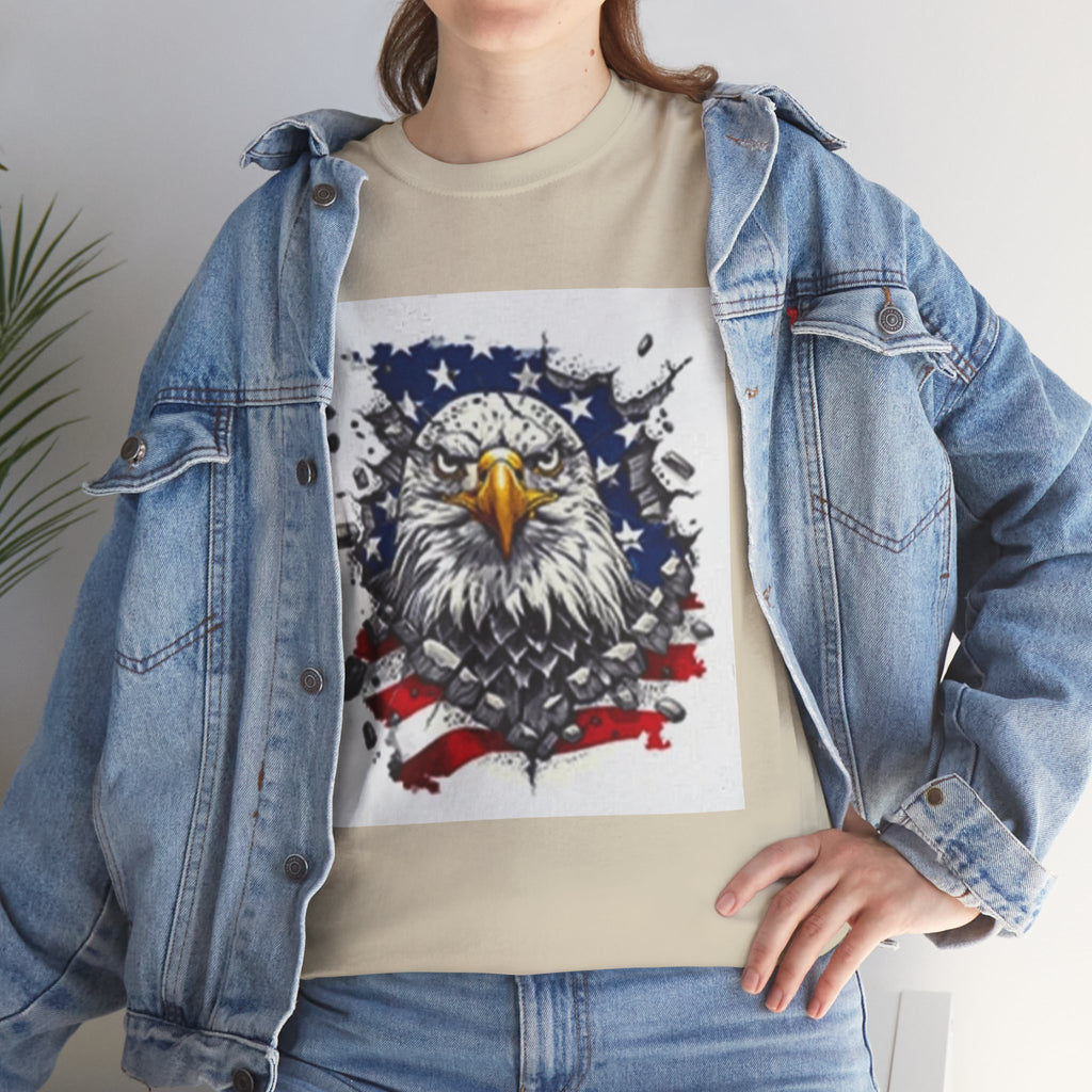 Eagle American Flag T-Shirt — Patriotic Bald Eagle Graphic Tee for 4th of July