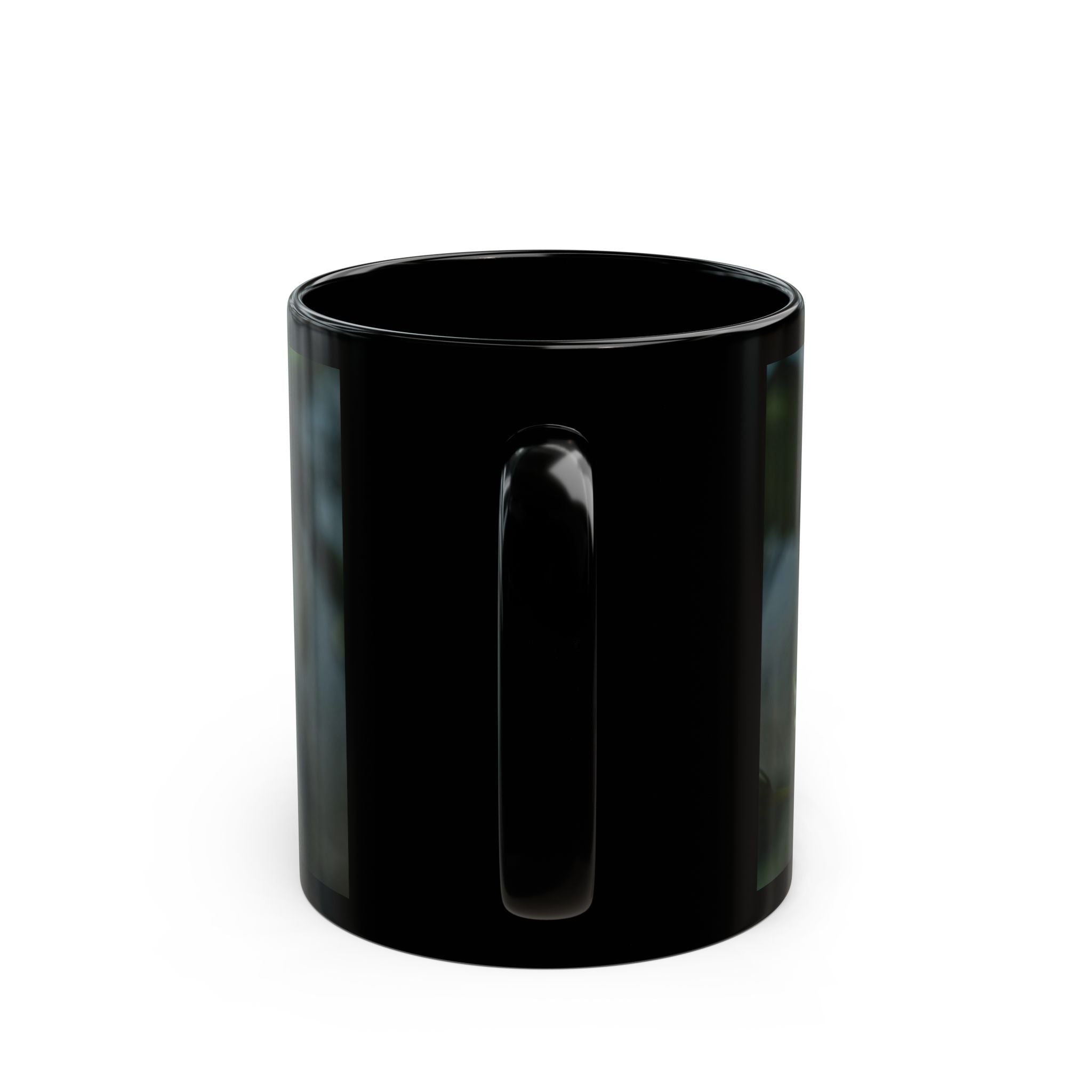 Hibiscus Floral Black Mug - Tropical Red Flower Coffee Cup (11oz/15oz)