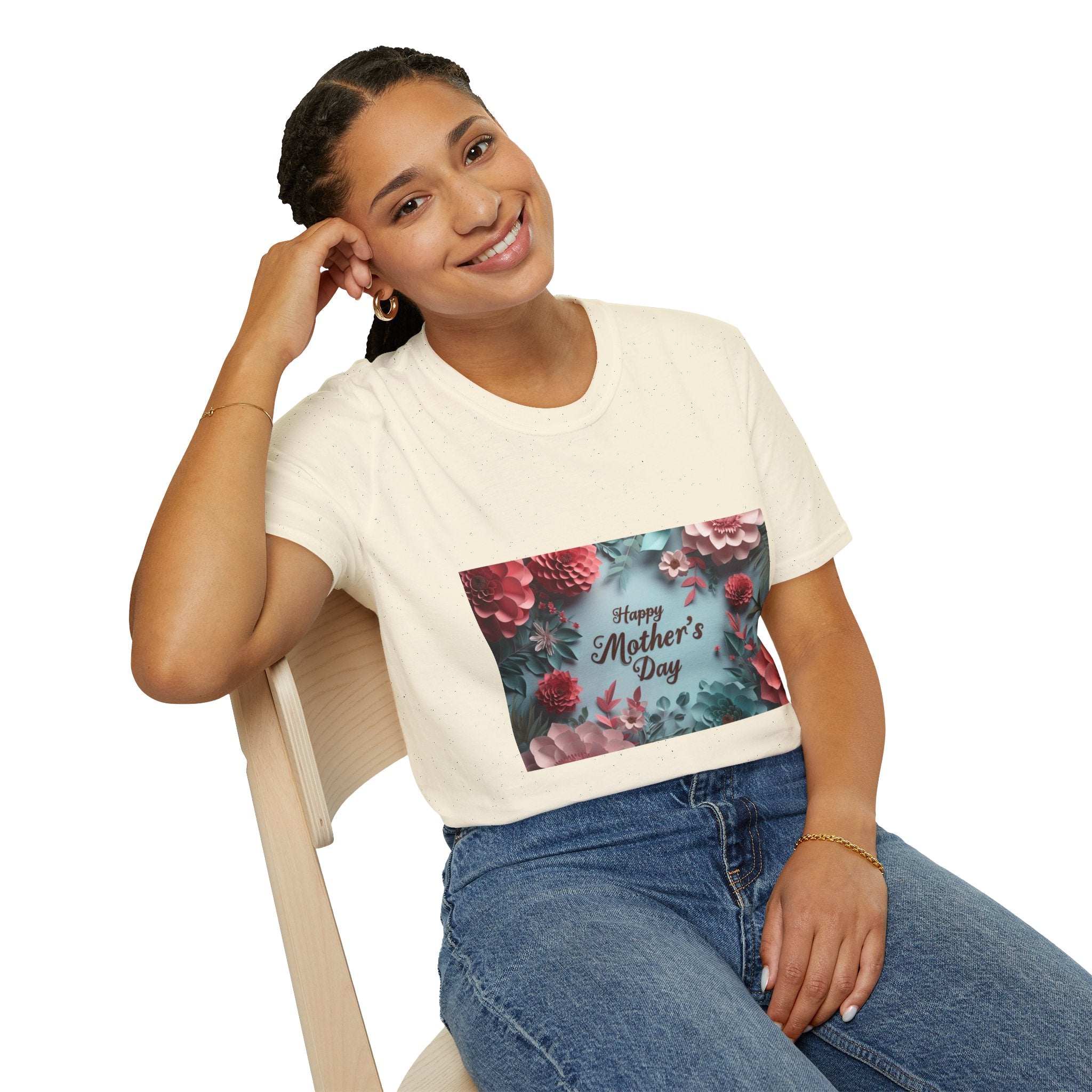 Mother's Day Floral T-Shirt — "Happy Mother's Day" Garden Bouquet Tee
