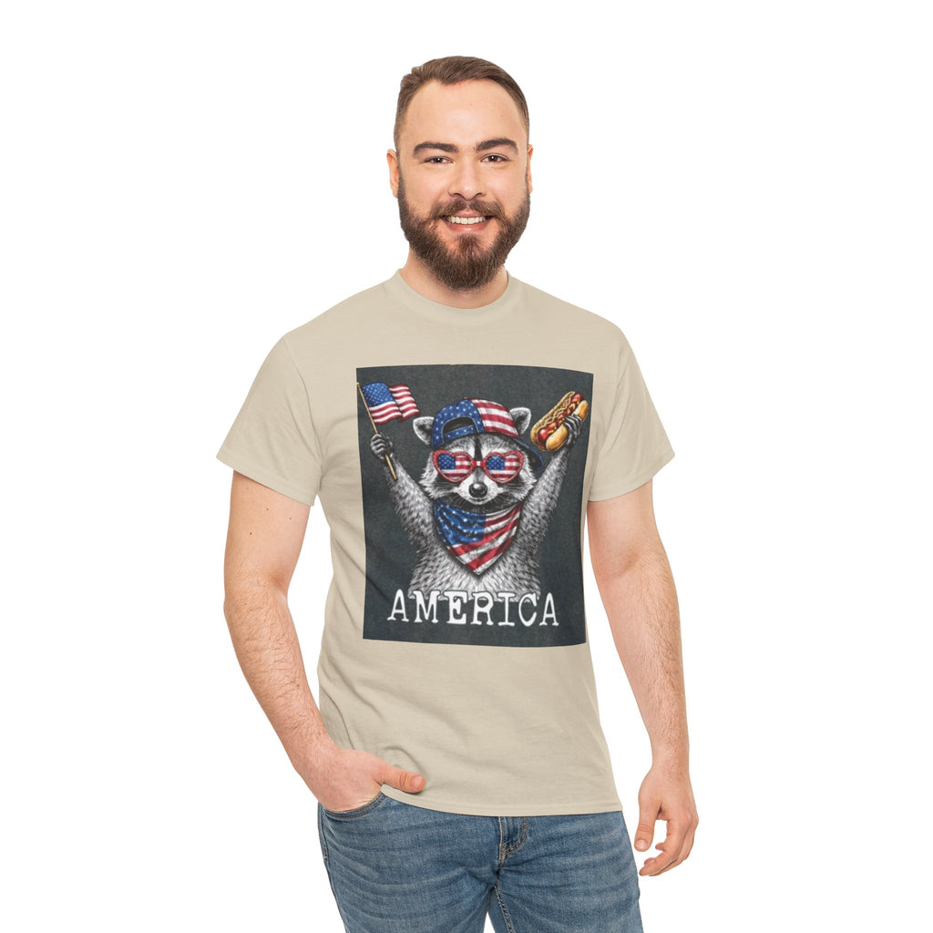 Patriotic Raccoon 'America' T-Shirt