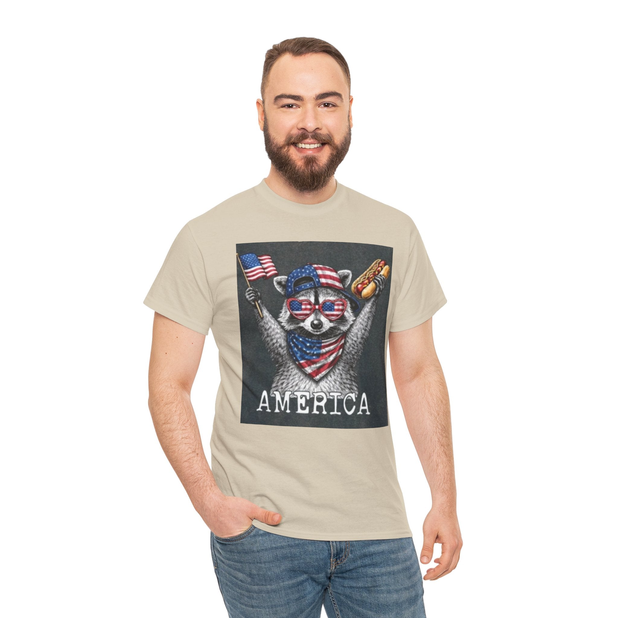 Patriotic Raccoon 'America' T-Shirt