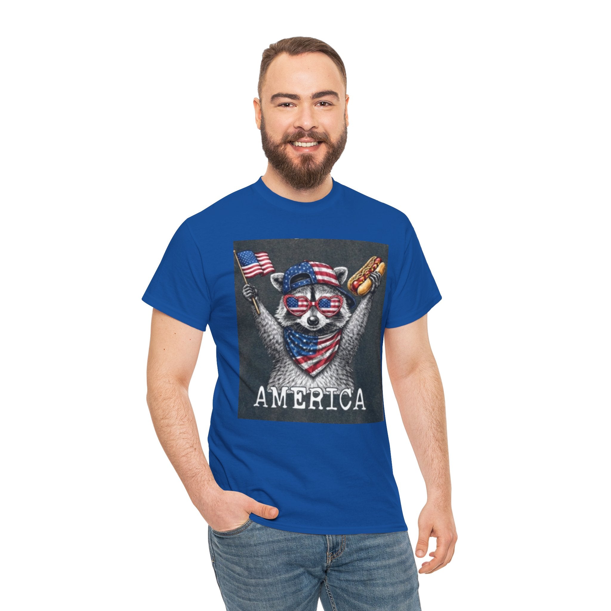 Patriotic Raccoon 'America' T-Shirt