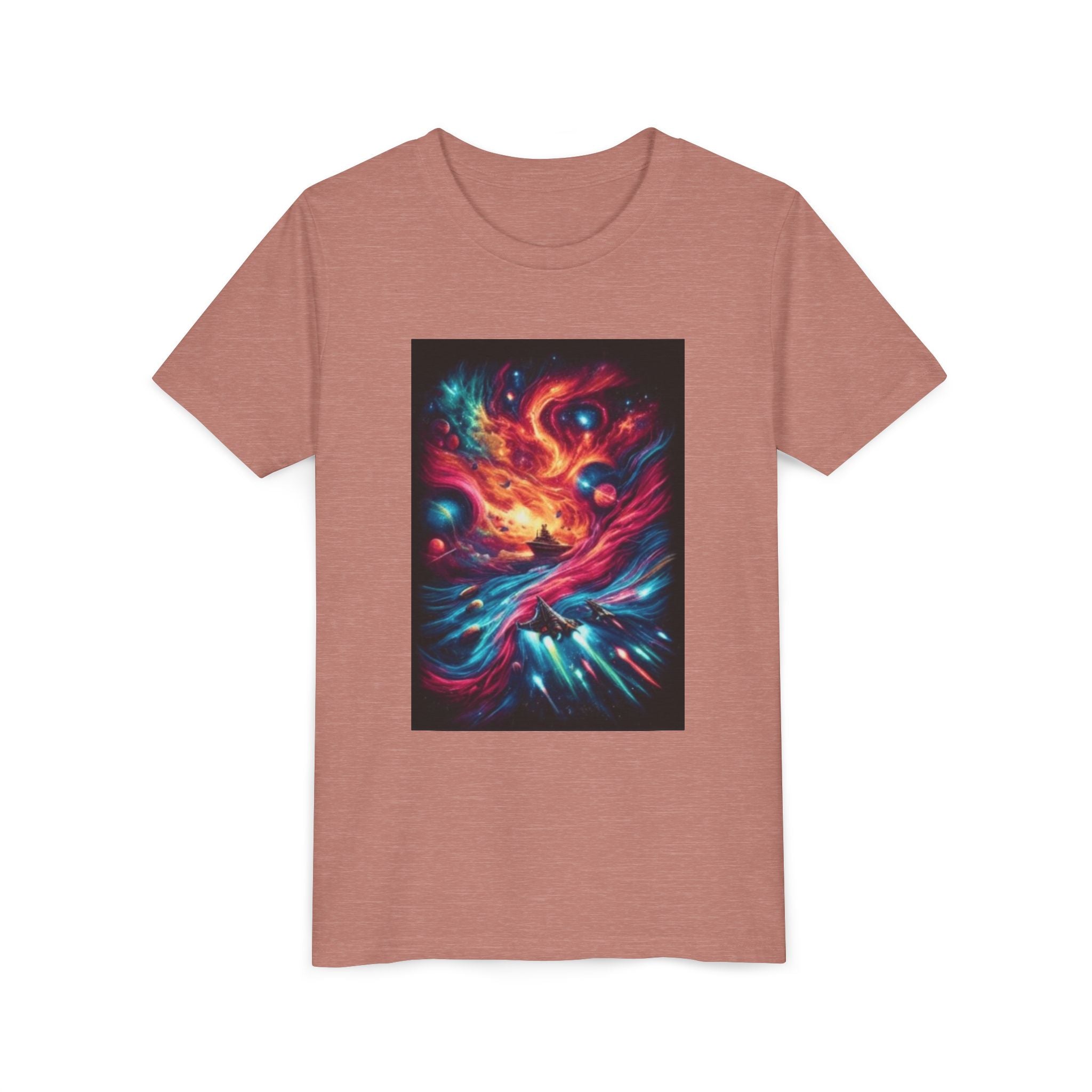Youth Tee — Cosmic Phoenix Abstract Galaxy Art