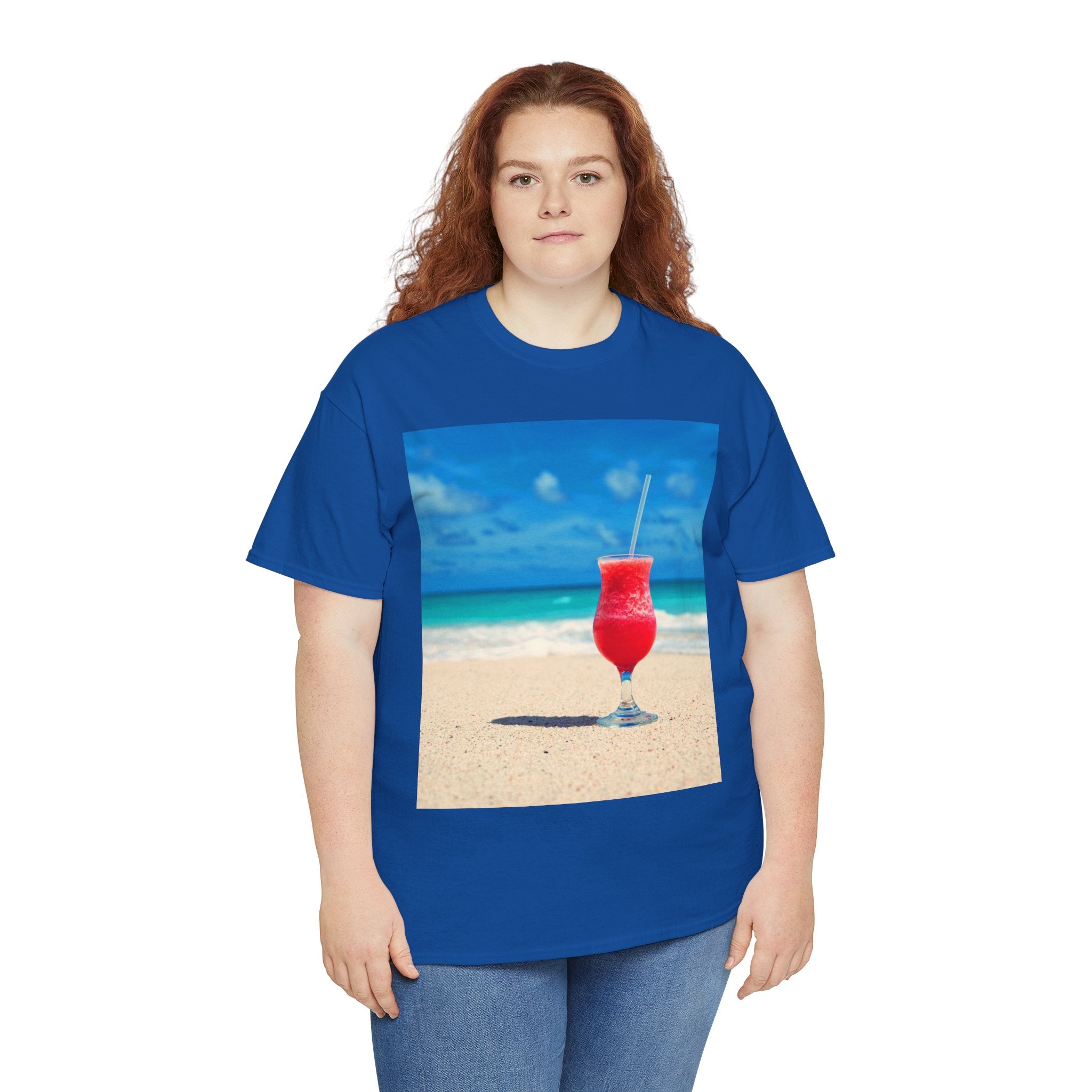 Tropical Beach Cocktail Graphic Tee (Summer Vacation Drink)