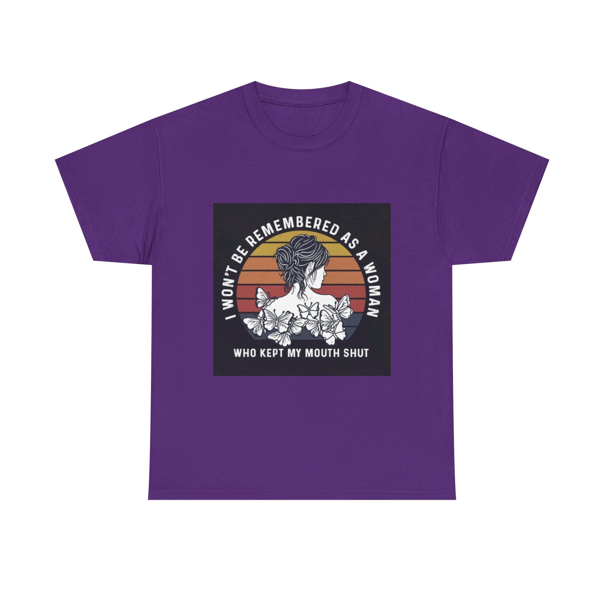 Graphic Tee — "I Won’t Be Remembered As A Woman Who Kept My Mouth Shut" Feminist Retro Floral T-Shirt