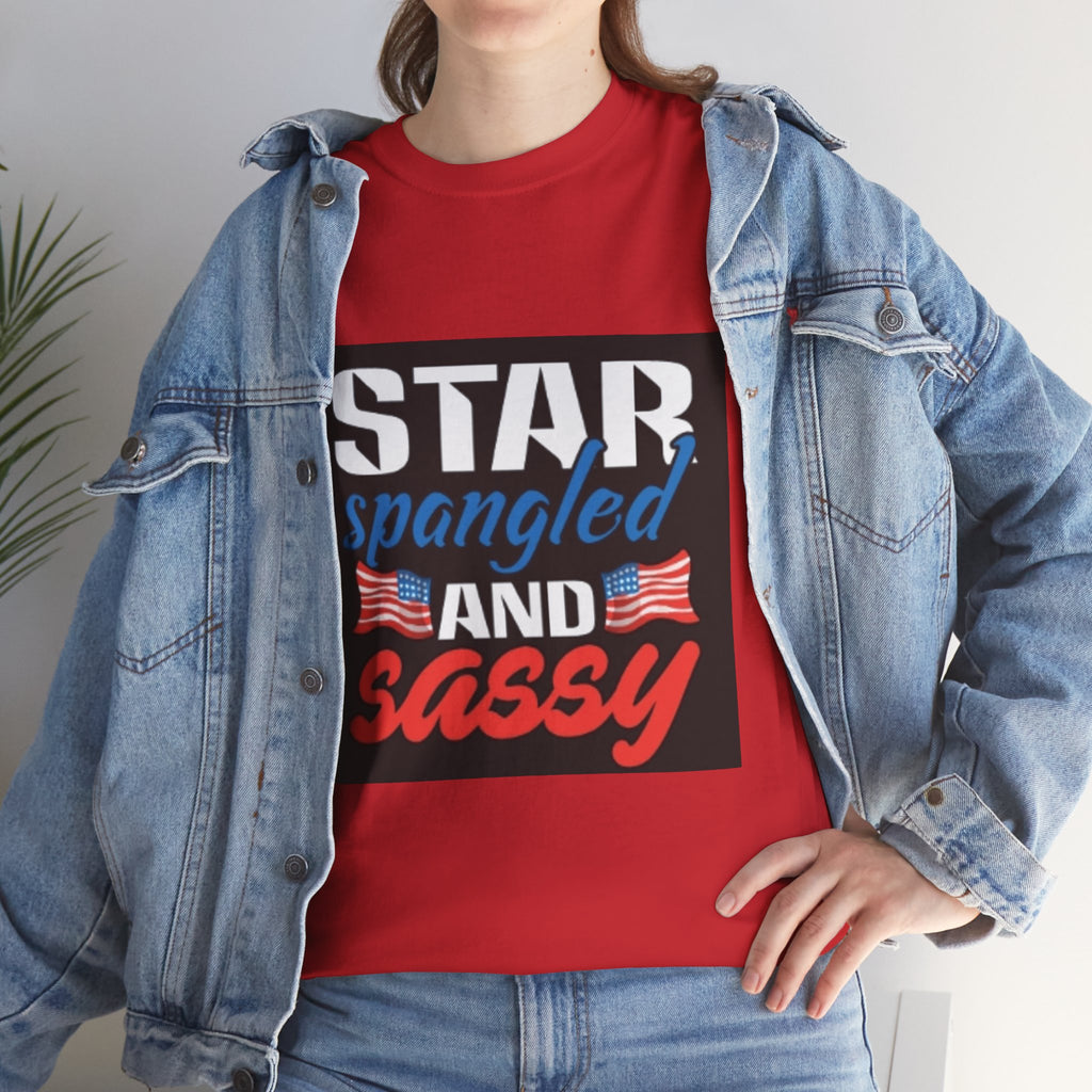 Star Spangled and Sassy Tee — Patriotic 4th of July Shirt with Flags