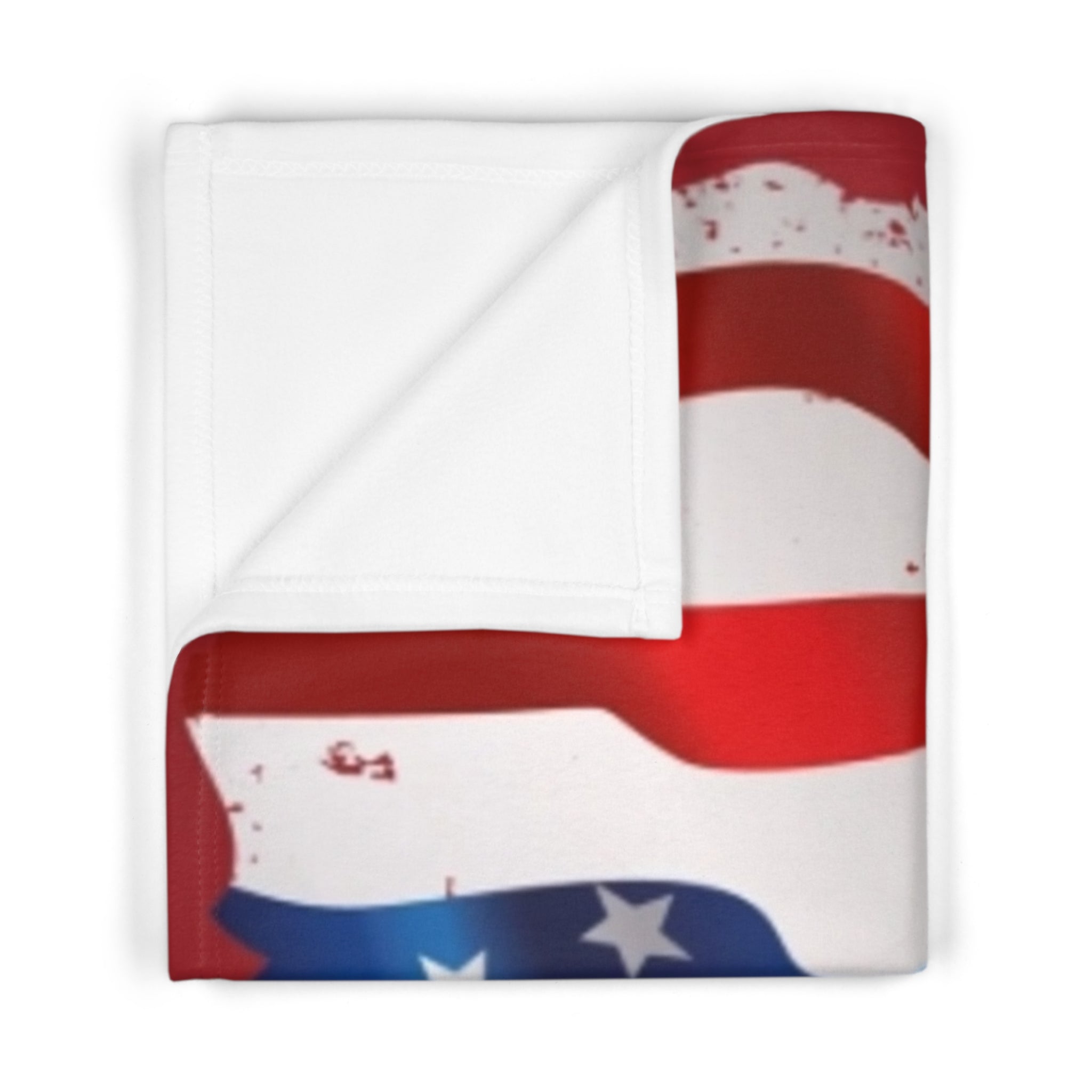 American Flag Baby Blanket - Soft Fleece Patriotic Nursery Throw