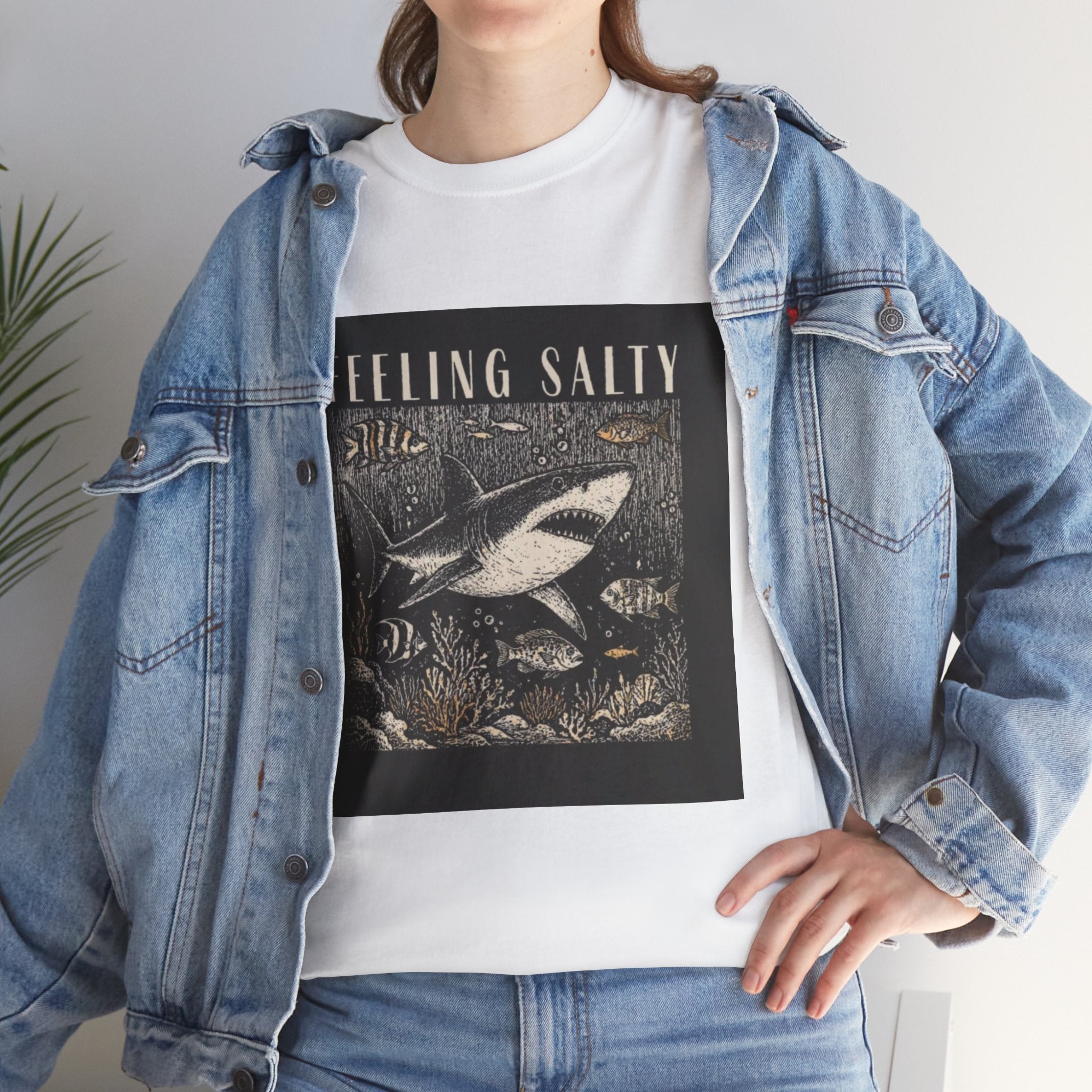 Feeling Salty Shark T-Shirt – Vintage Ocean Graphic Tee
