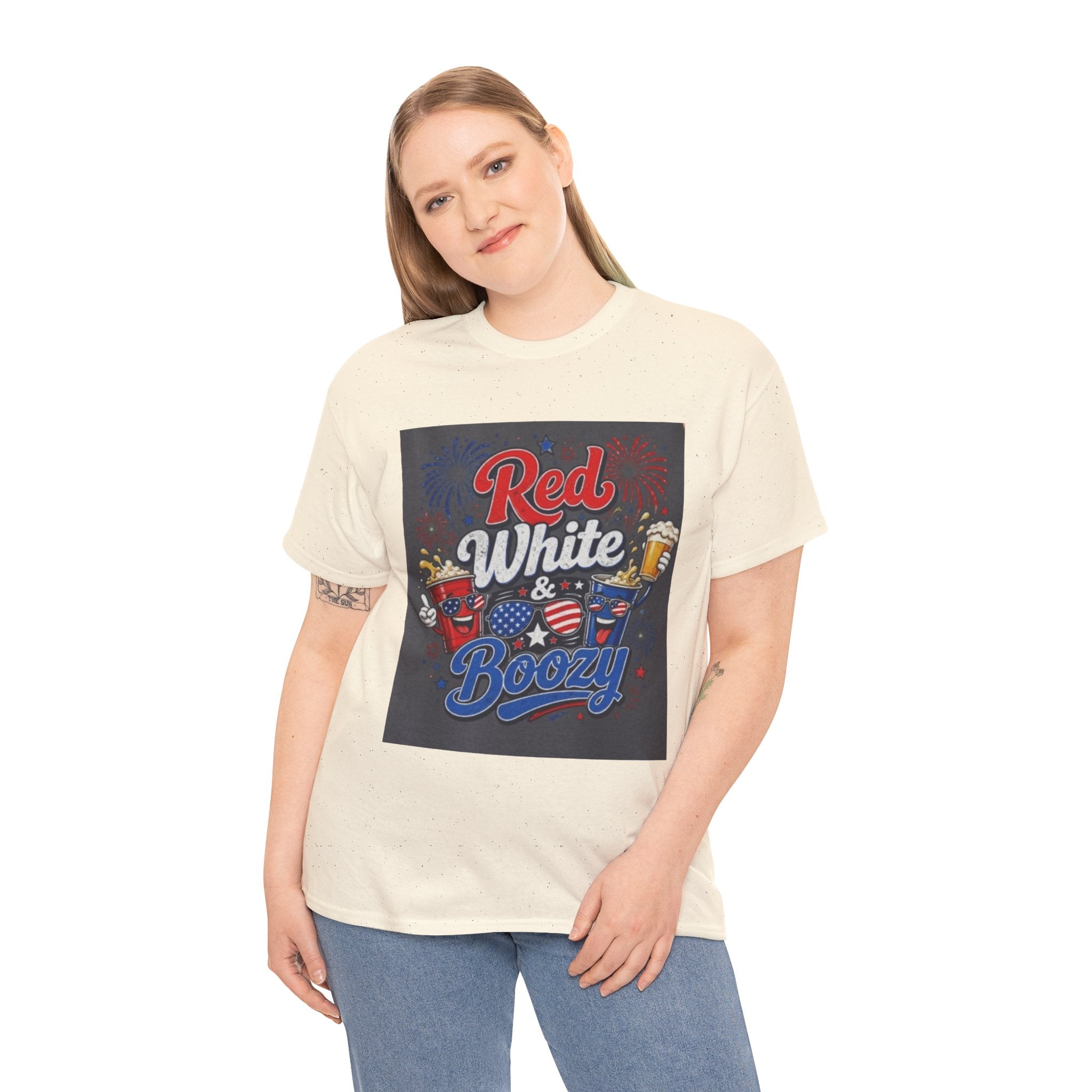 Red White & Boozy T-Shirt – Patriotic 4th of July Party Tee