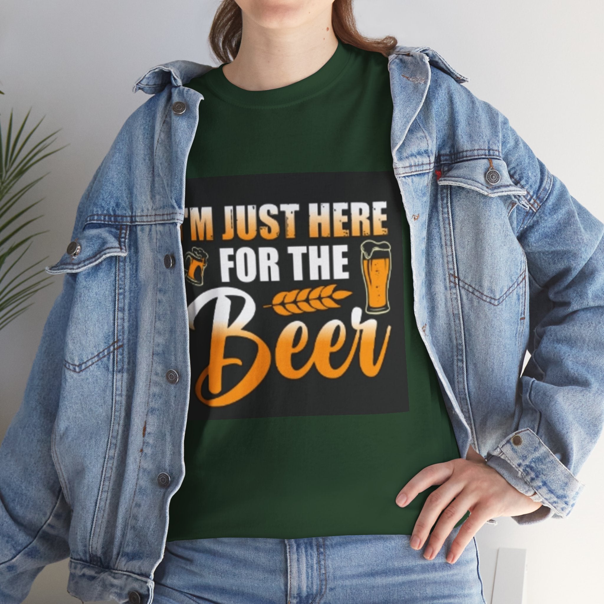 I'm Just Here for the Beer T-Shirt — Funny Beer Drinking Tee for Parties & Oktoberfest