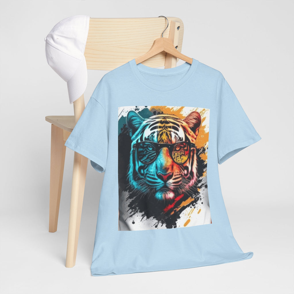 Tiger Portrait T-Shirt — Colorful Abstract Tiger Face Tee