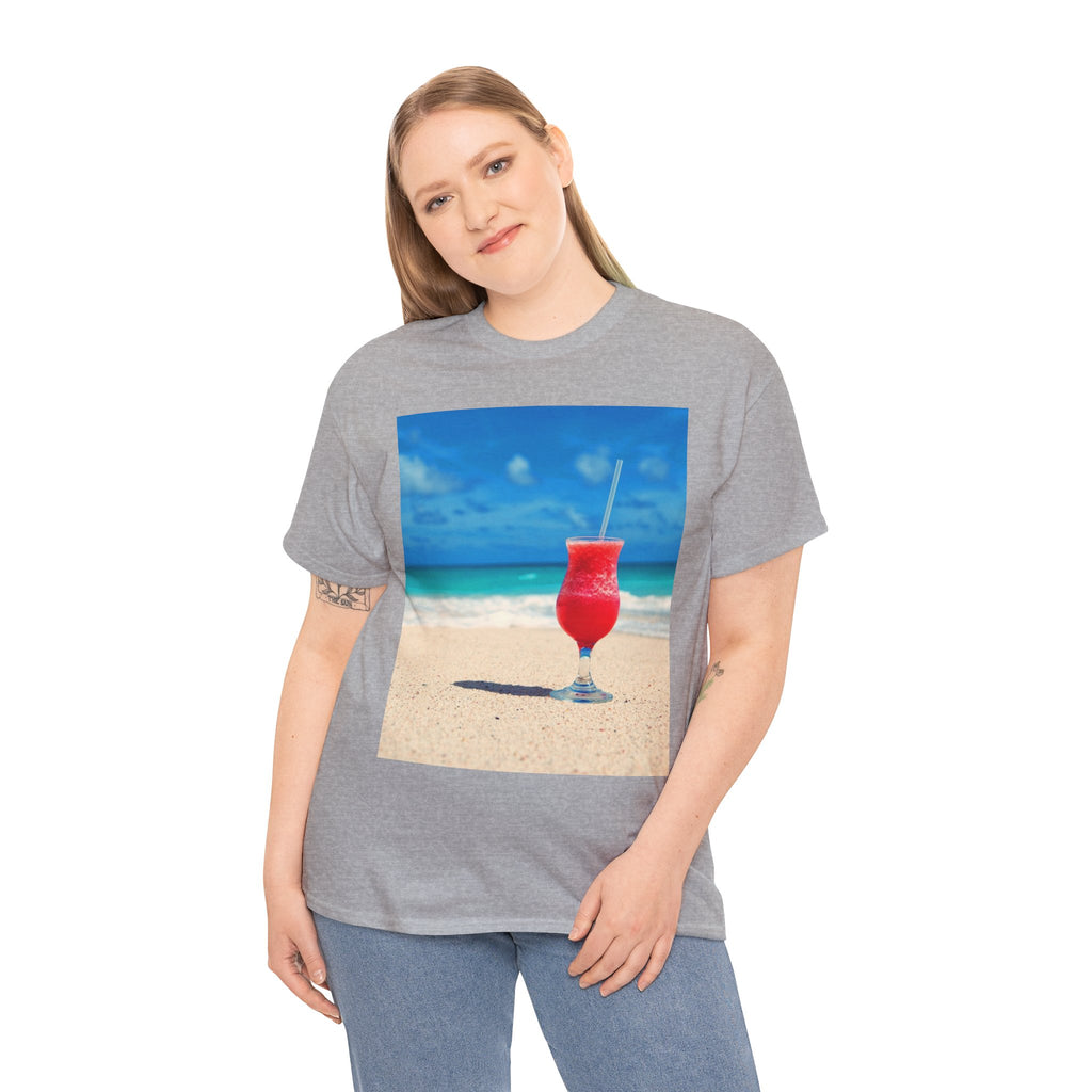 Tropical Beach Cocktail Graphic Tee (Summer Vacation Drink)