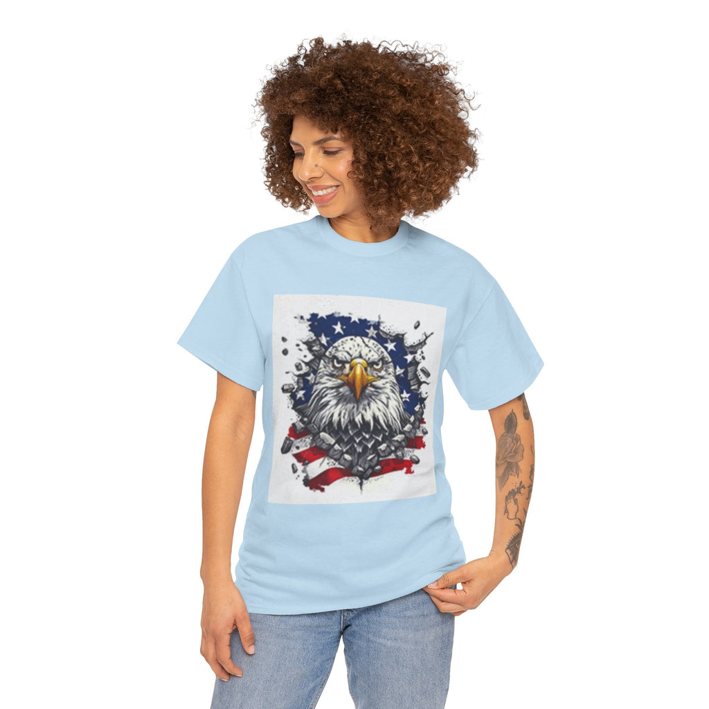Eagle American Flag T-Shirt — Patriotic Bald Eagle Graphic Tee for 4th of July