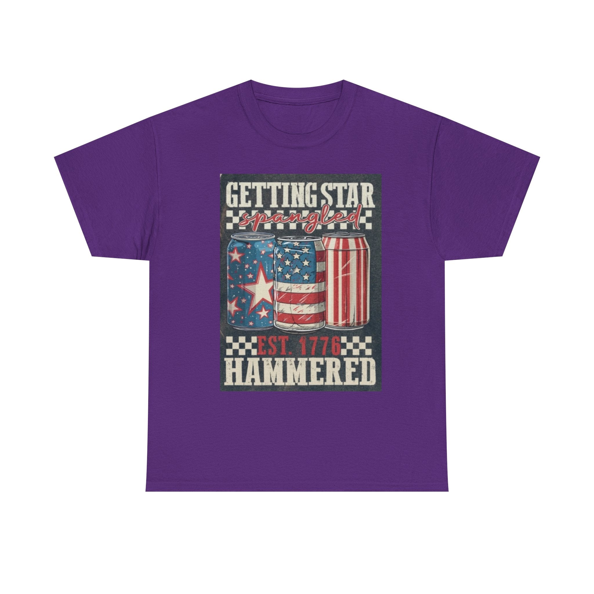 Getting Star Hammered Tee — Patriotic 4th of July Beer Can T-Shirt (Est. 1776)