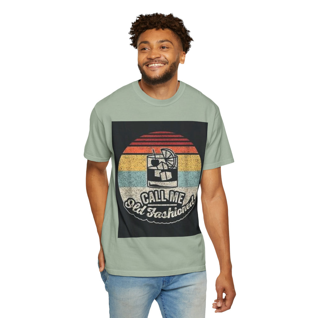T-Shirt — "Call Me Old Fashioned" Retro Cocktail Graphic Tee