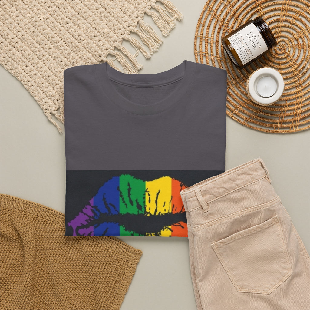Rainbow Drip Kiss T-Shirt – LGBTQ+ Pride Graphic Tee