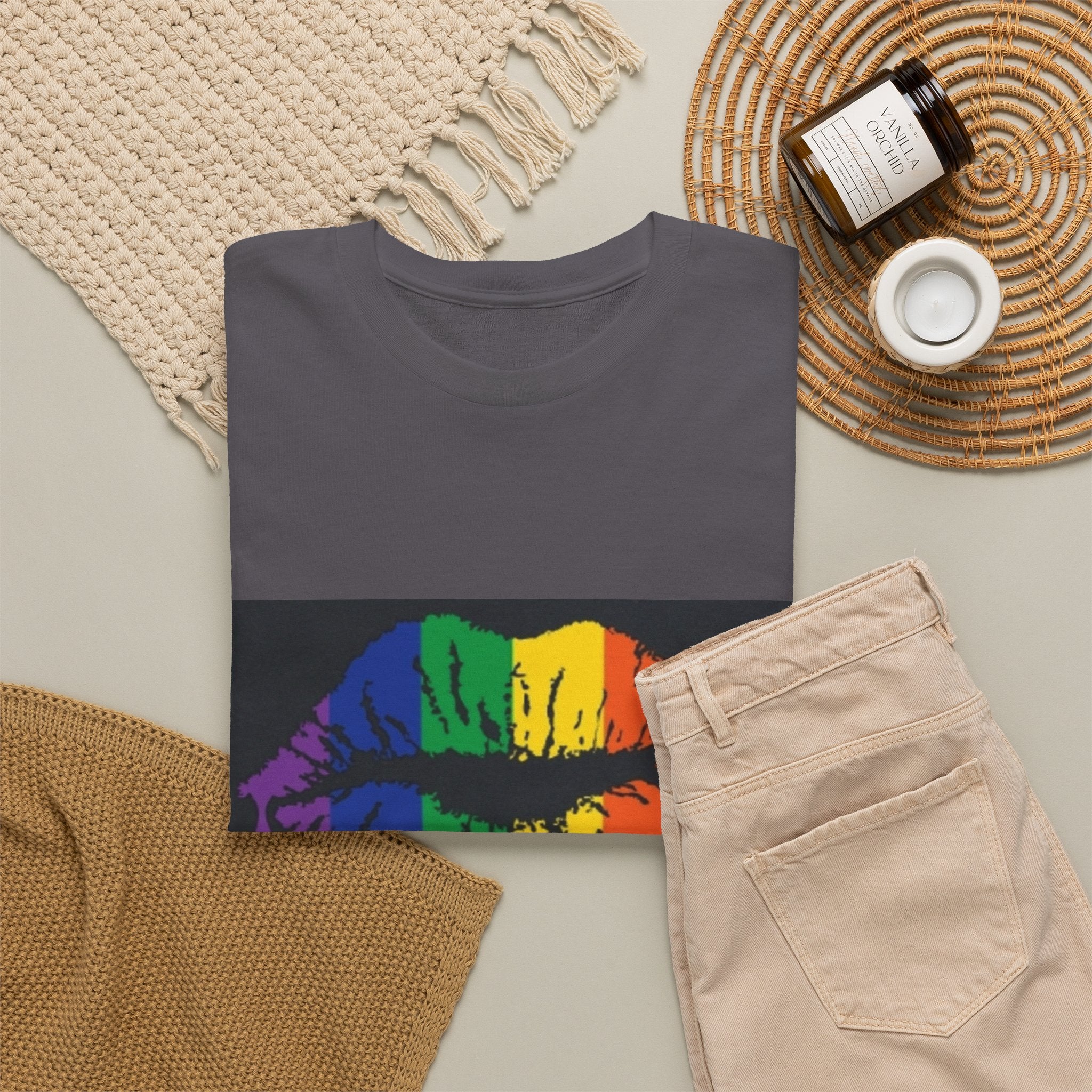 Rainbow Drip Kiss T-Shirt – LGBTQ+ Pride Graphic Tee