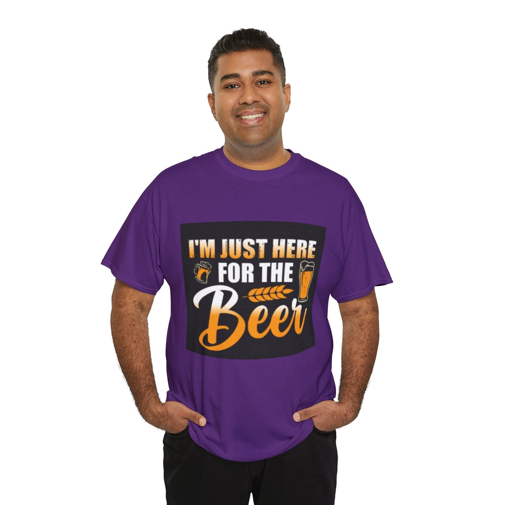 I'm Just Here for the Beer T-Shirt — Funny Beer Drinking Tee for Parties & Oktoberfest