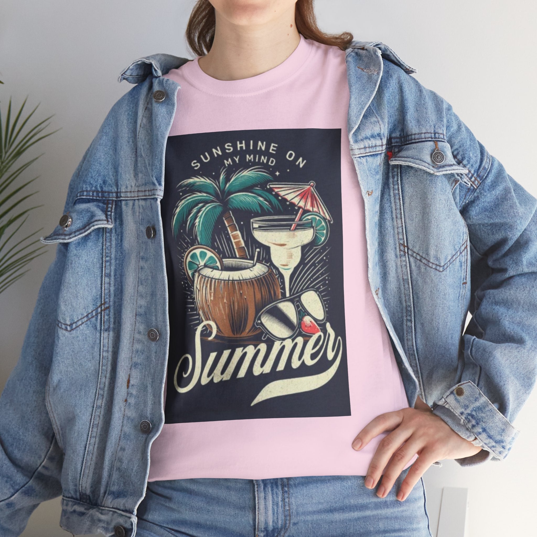 Summer Cocktail Tee — "Sunshine On My Mind" Tropical Beach T-Shirt
