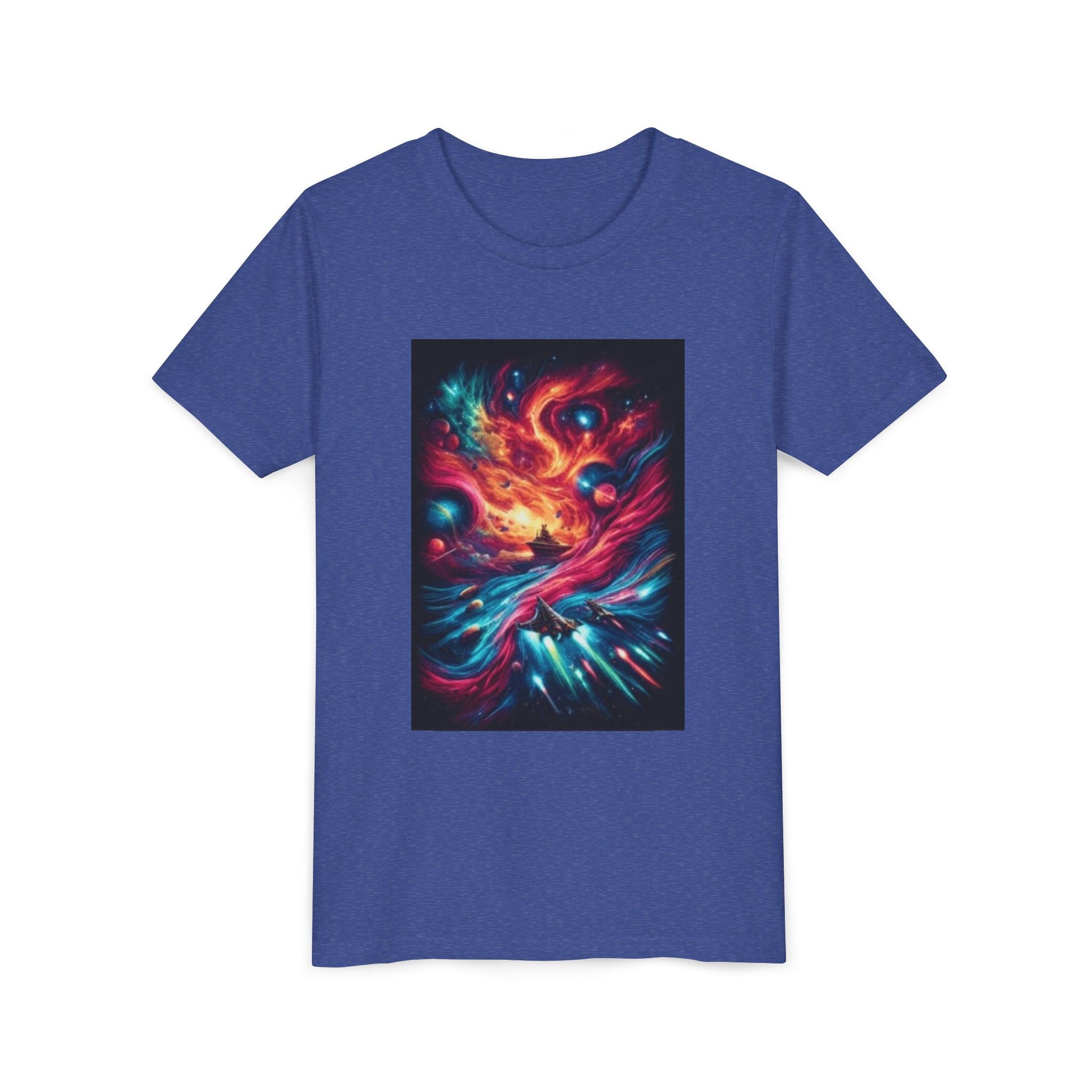 Youth Tee — Cosmic Phoenix Abstract Galaxy Art