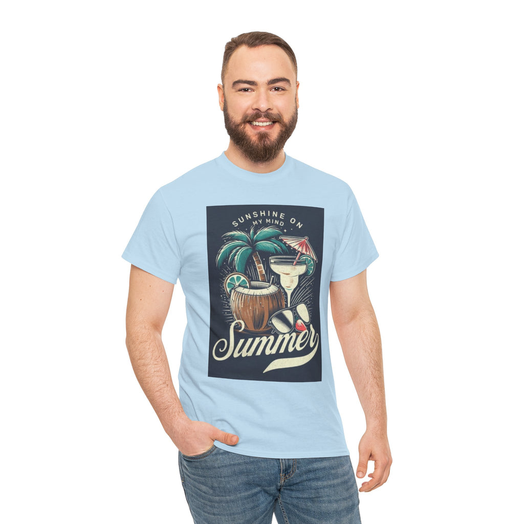 Summer Cocktail Tee — "Sunshine On My Mind" Tropical Beach T-Shirt