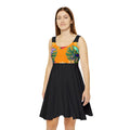 Tropical Floral Skater Dress — Colorful Botanic Print