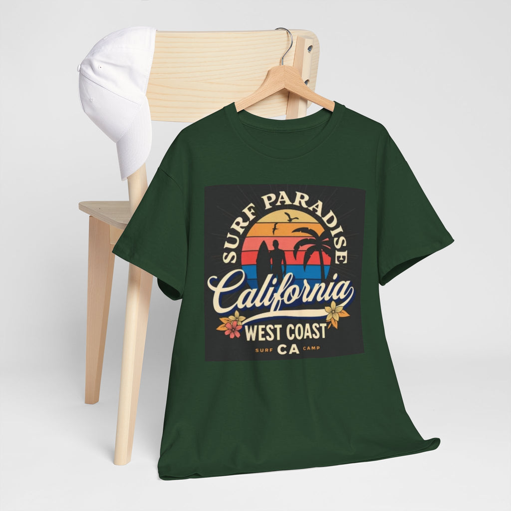 California Surf Paradise Tee — West Coast CA Vintage Sunset Graphic T-Shirt