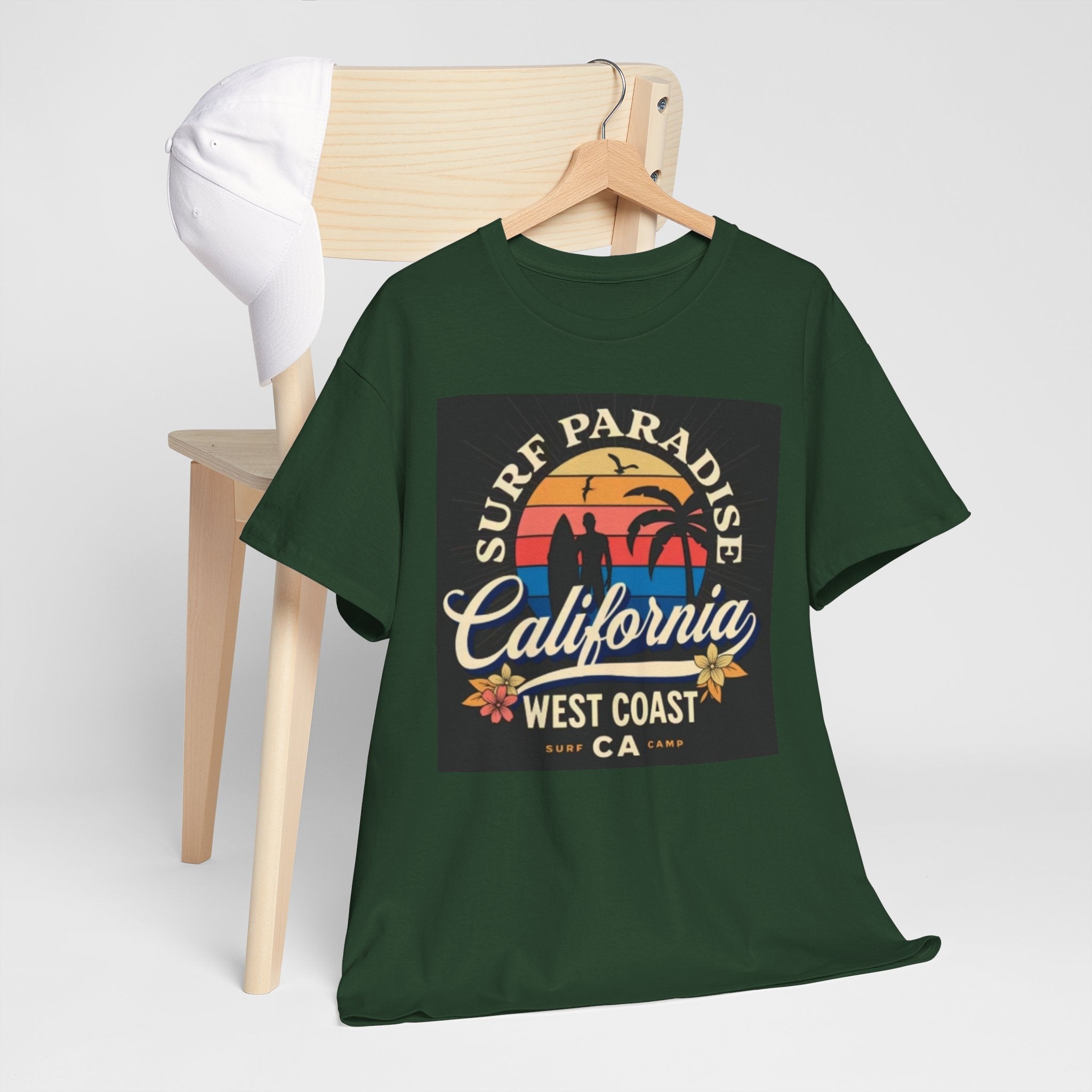 California Surf Paradise Tee — West Coast CA Vintage Sunset Graphic T-Shirt
