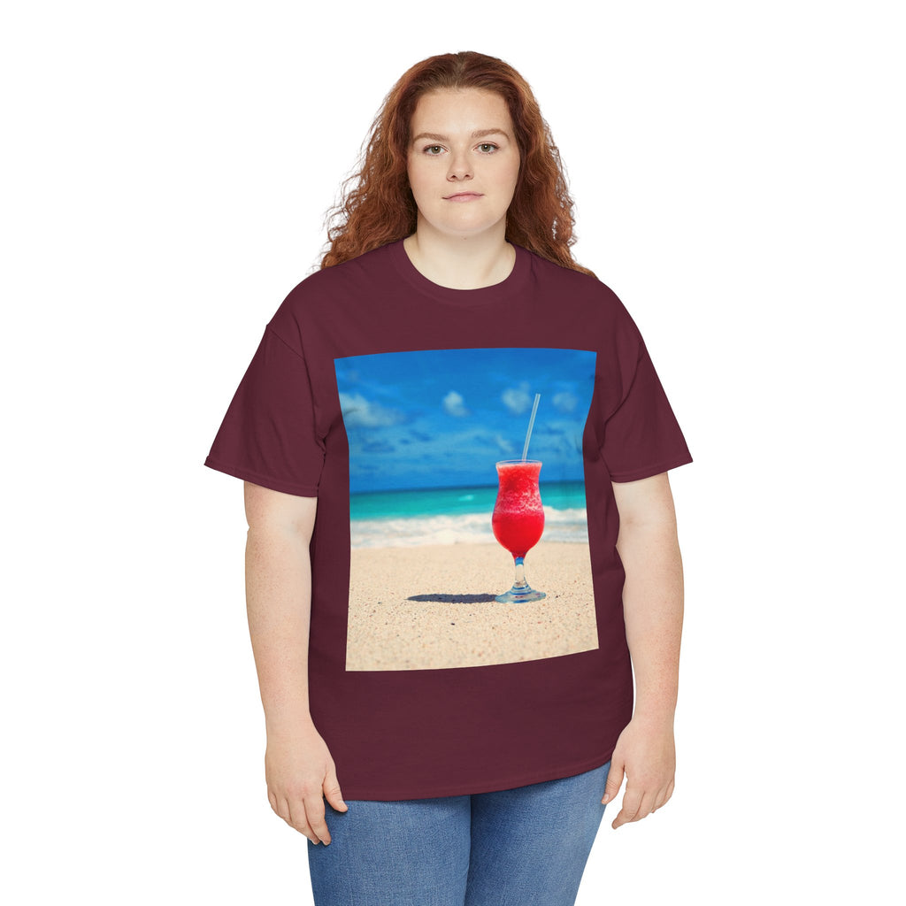 Tropical Beach Cocktail Graphic Tee (Summer Vacation Drink)