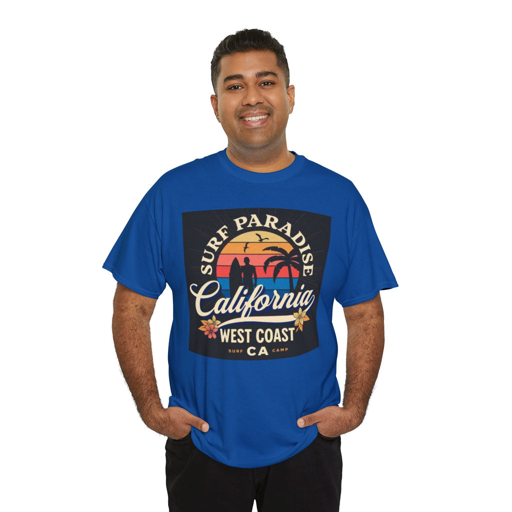 California Surf Paradise Tee — West Coast CA Vintage Sunset Graphic T-Shirt