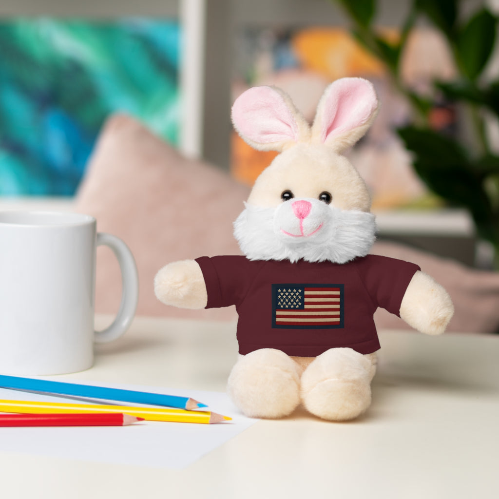 American Flag Teddy Bear with Tee — Patriotic Plush Gift