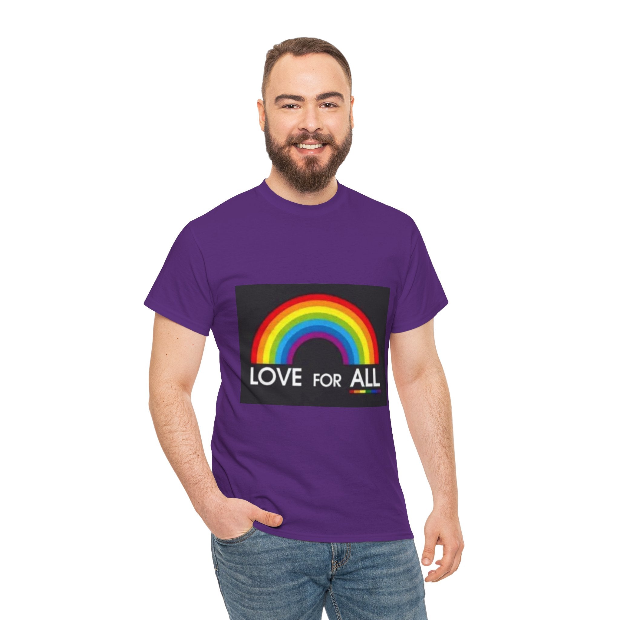 T-Shirt — 'Love For All' Rainbow Pride Tee