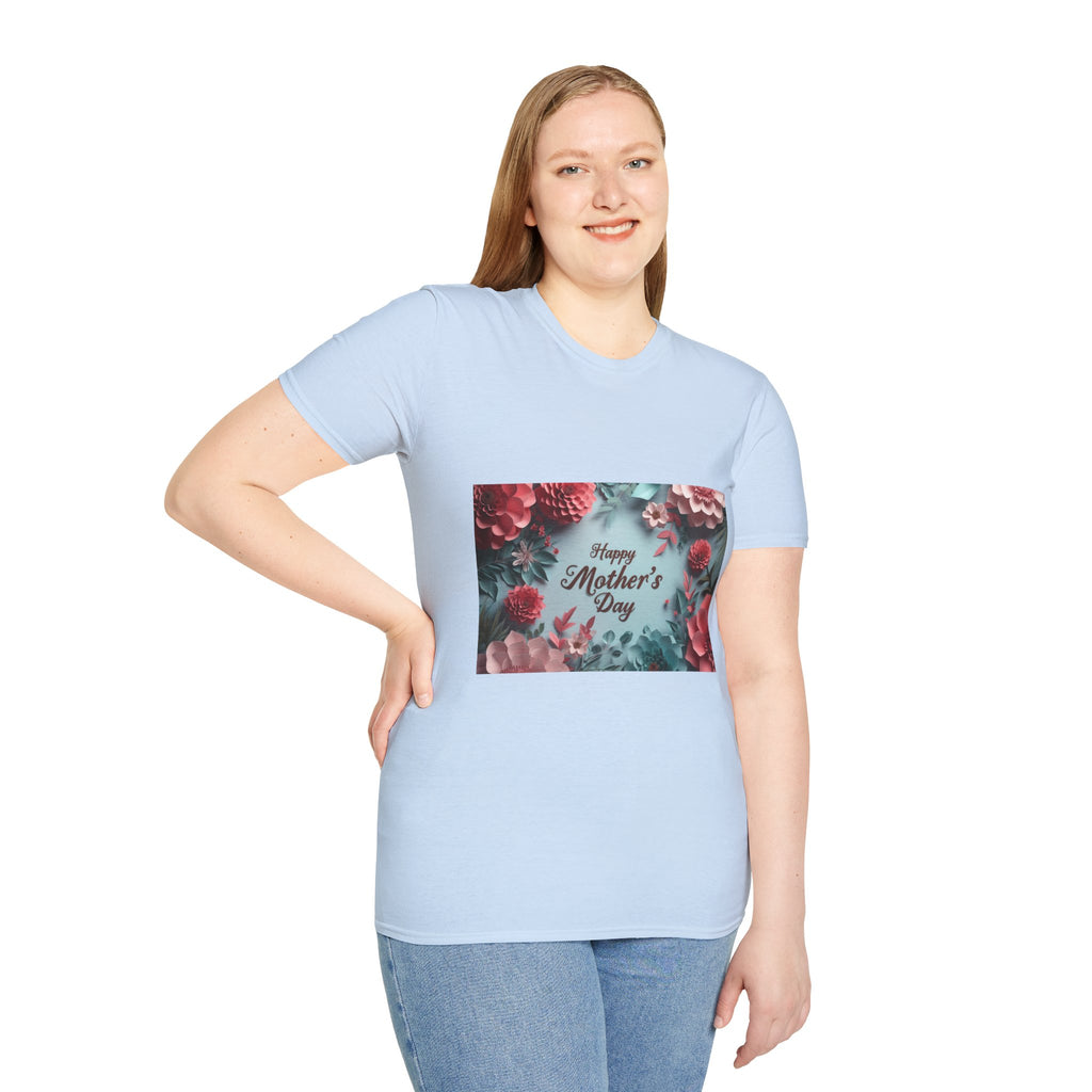 Mother's Day Floral T-Shirt — "Happy Mother's Day" Garden Bouquet Tee