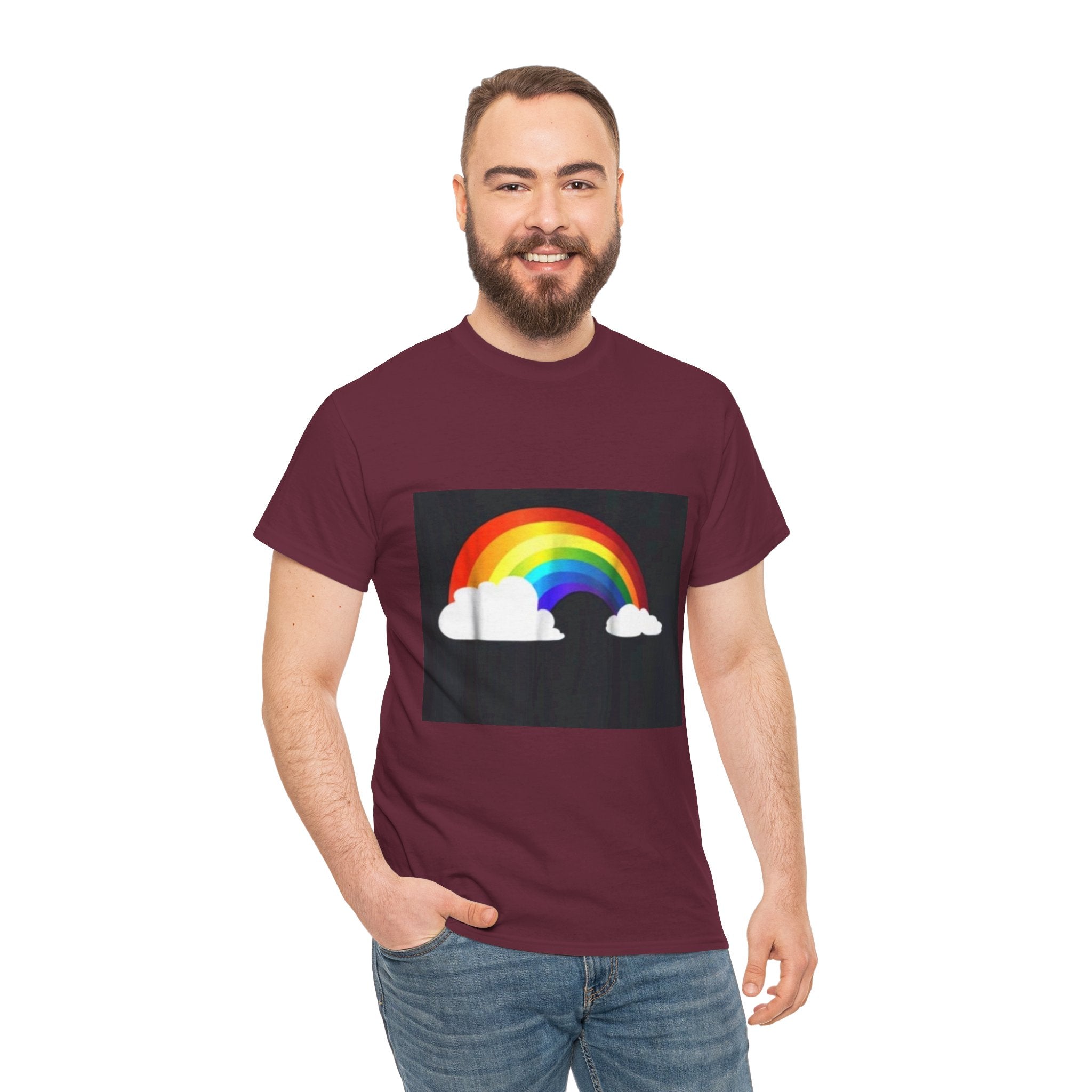 Rainbow Clouds T-Shirt — Bright Pride Graphic Tee
