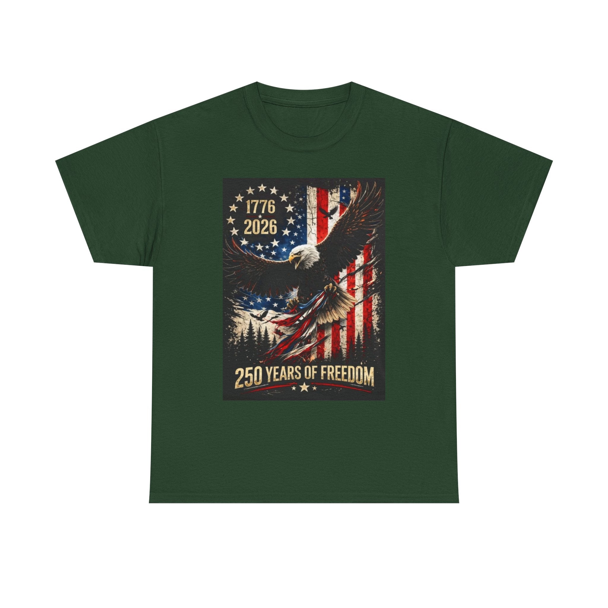 Patriotic Tee — 1776–2026 Bald Eagle "250 Years of Freedom" Shirt