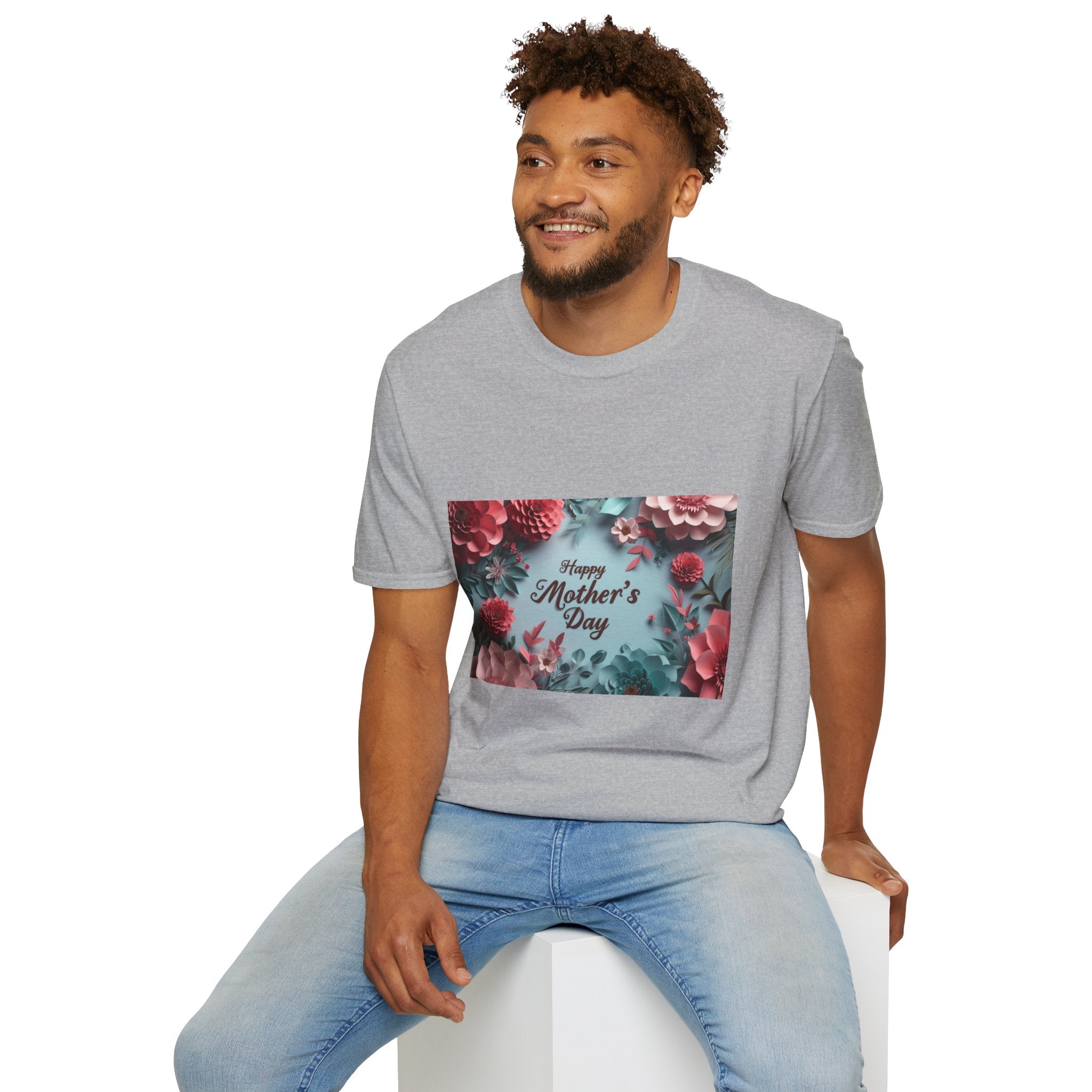 Mother's Day Floral T-Shirt — "Happy Mother's Day" Garden Bouquet Tee