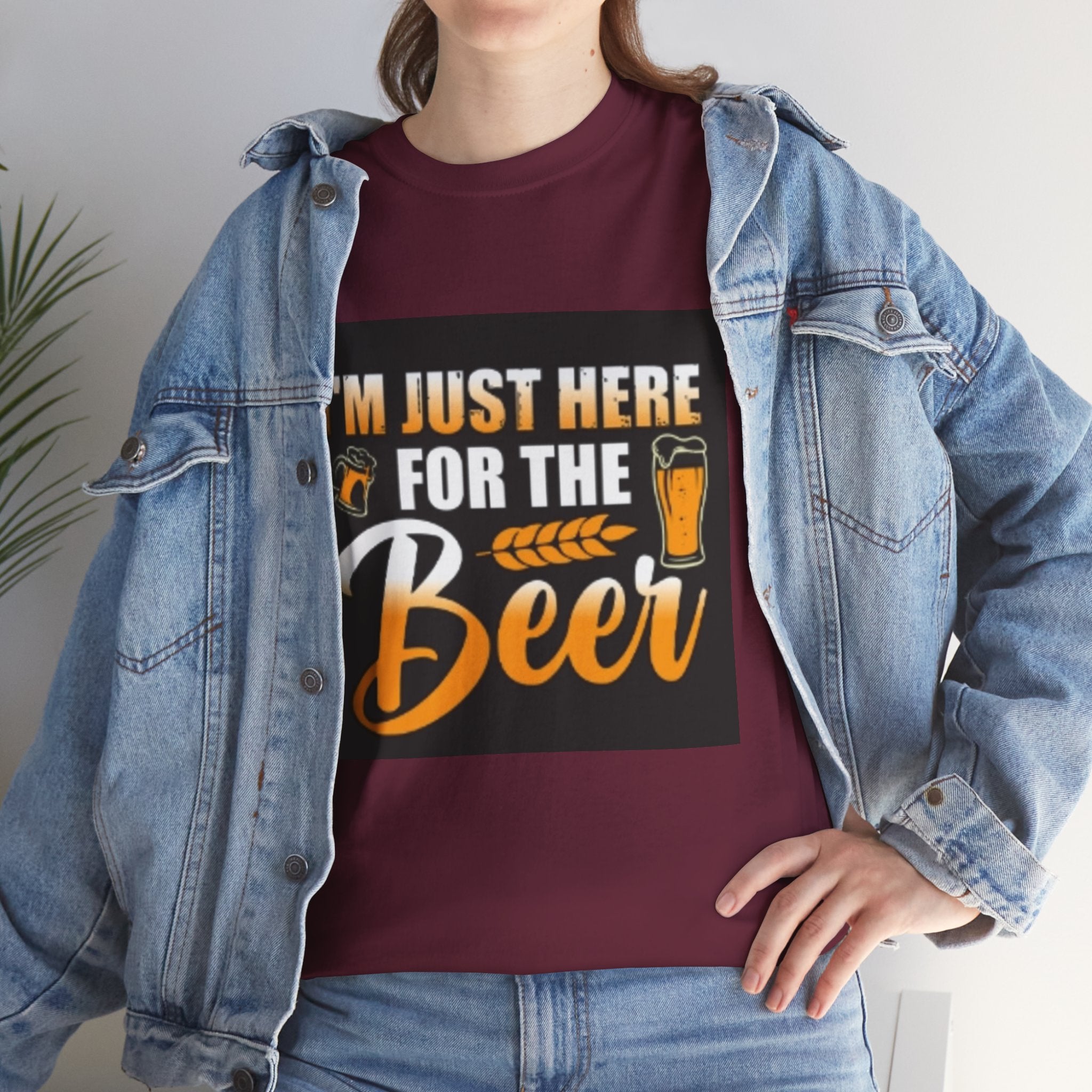 I'm Just Here for the Beer T-Shirt — Funny Beer Drinking Tee for Parties & Oktoberfest